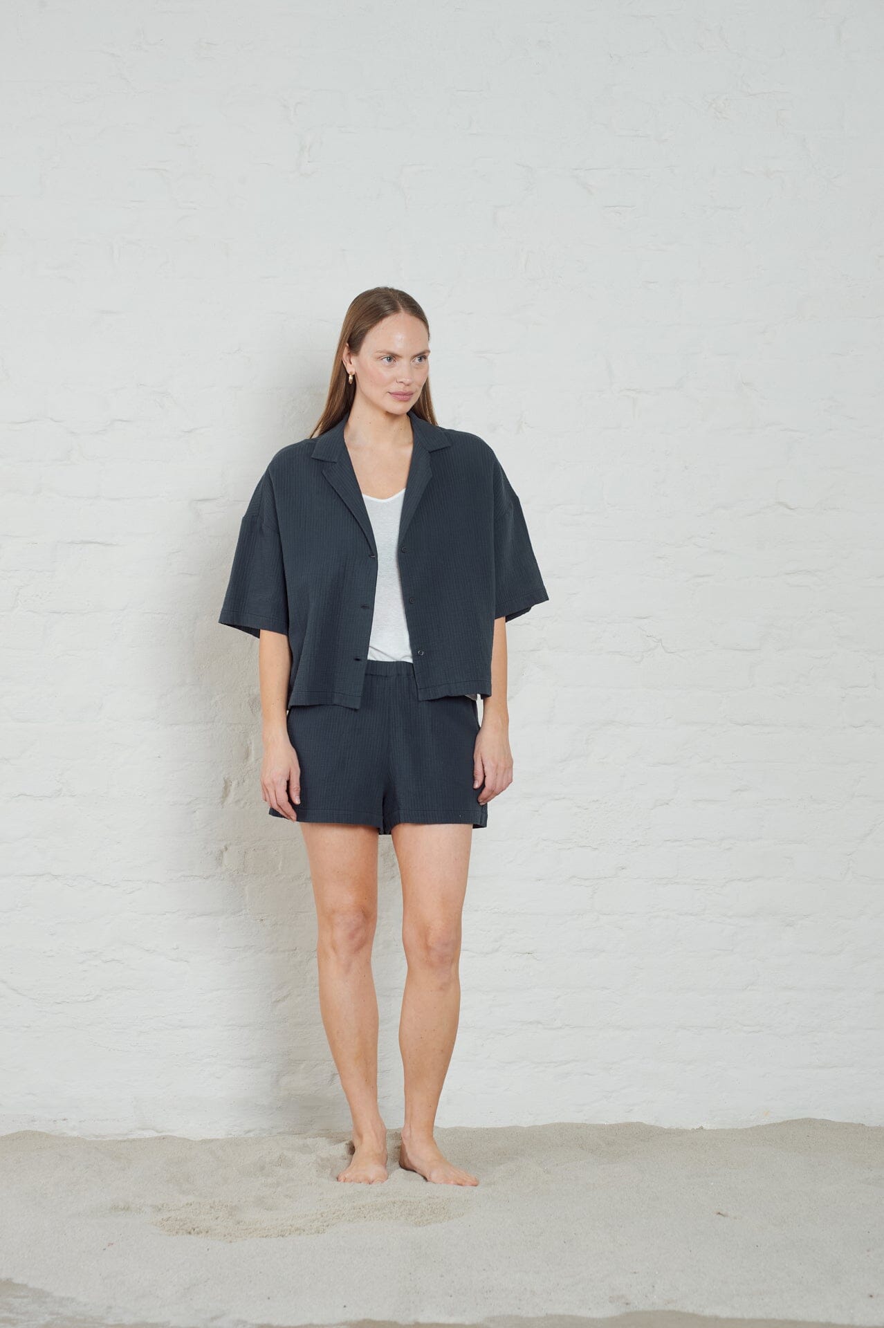 ArnieSays: Delos Quilted Cotton Dk Navy Skjorte