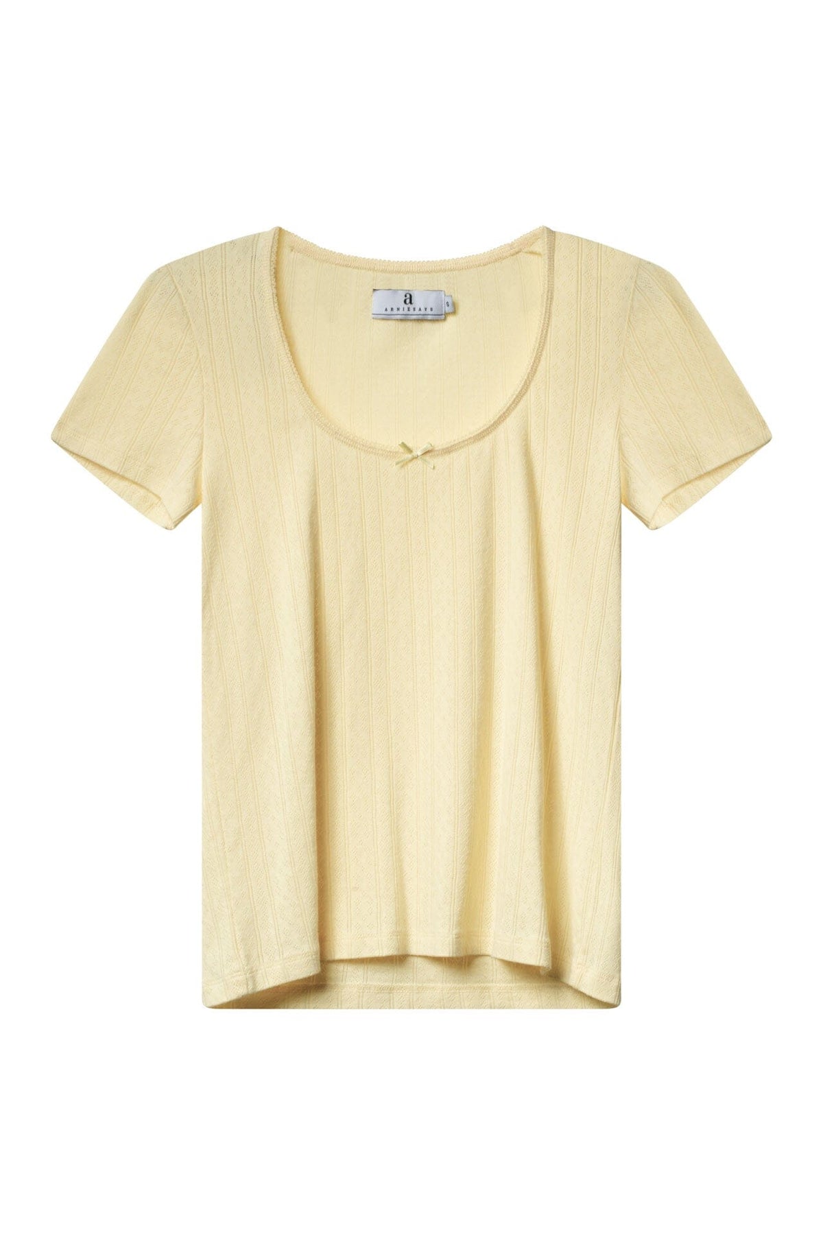 ArnieSays: MARIE Pointelle Lt Yellow Topp