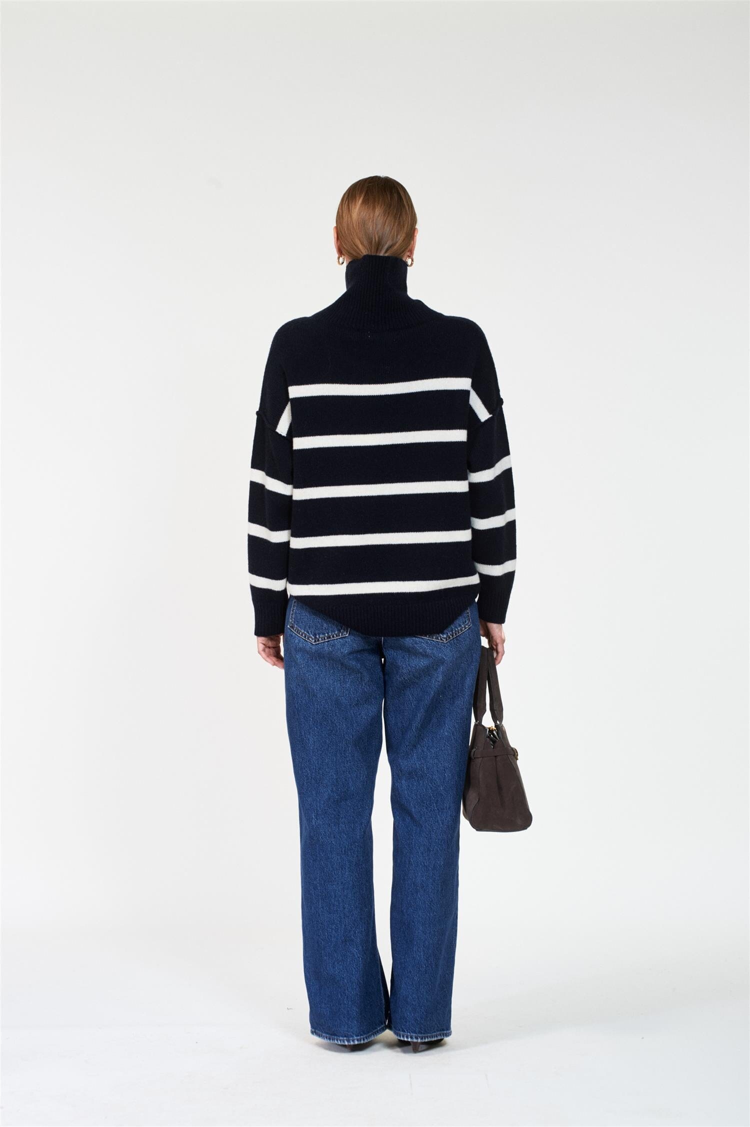 ArnieSays: CECE Stripe DK Navy/Offwhite Genser