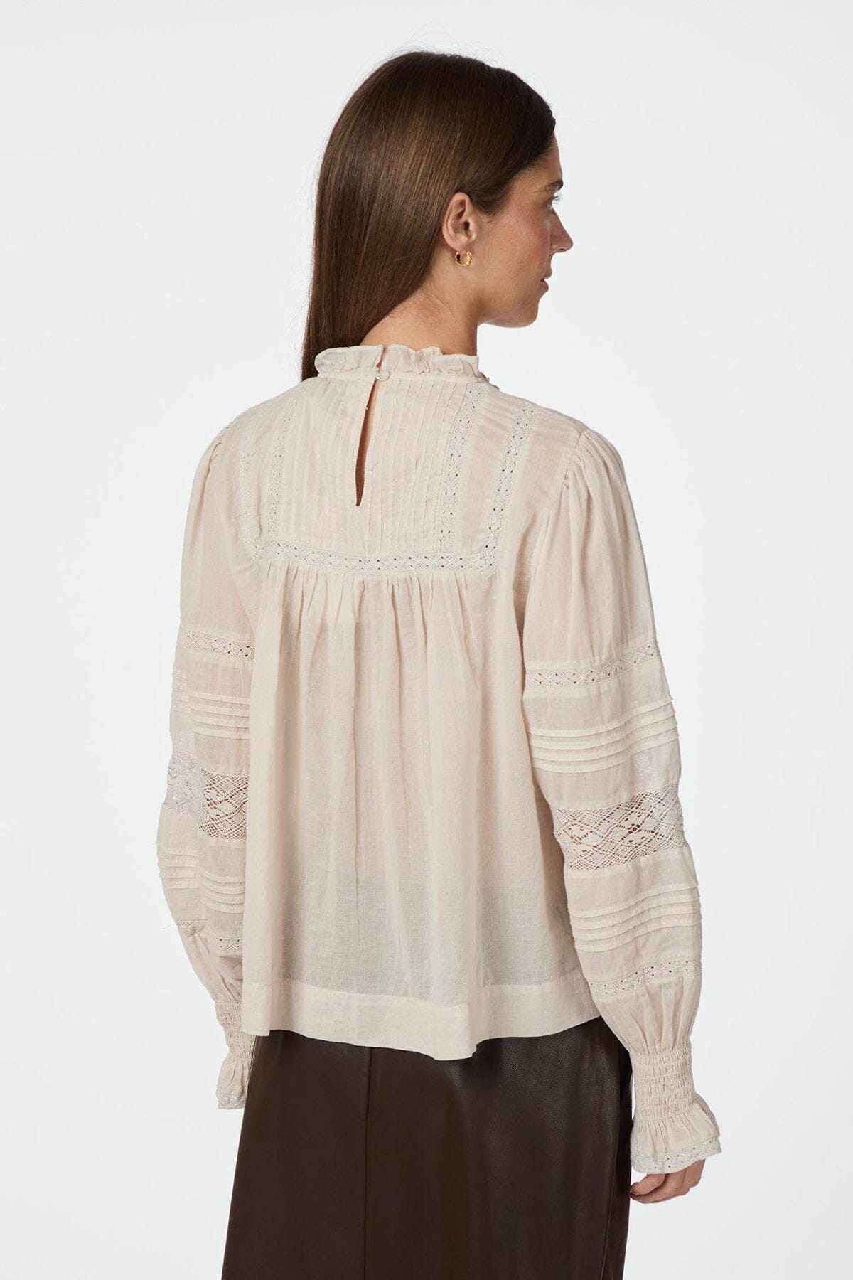 Neo Noir Ebba S Voile Blouse Ivory Bluse