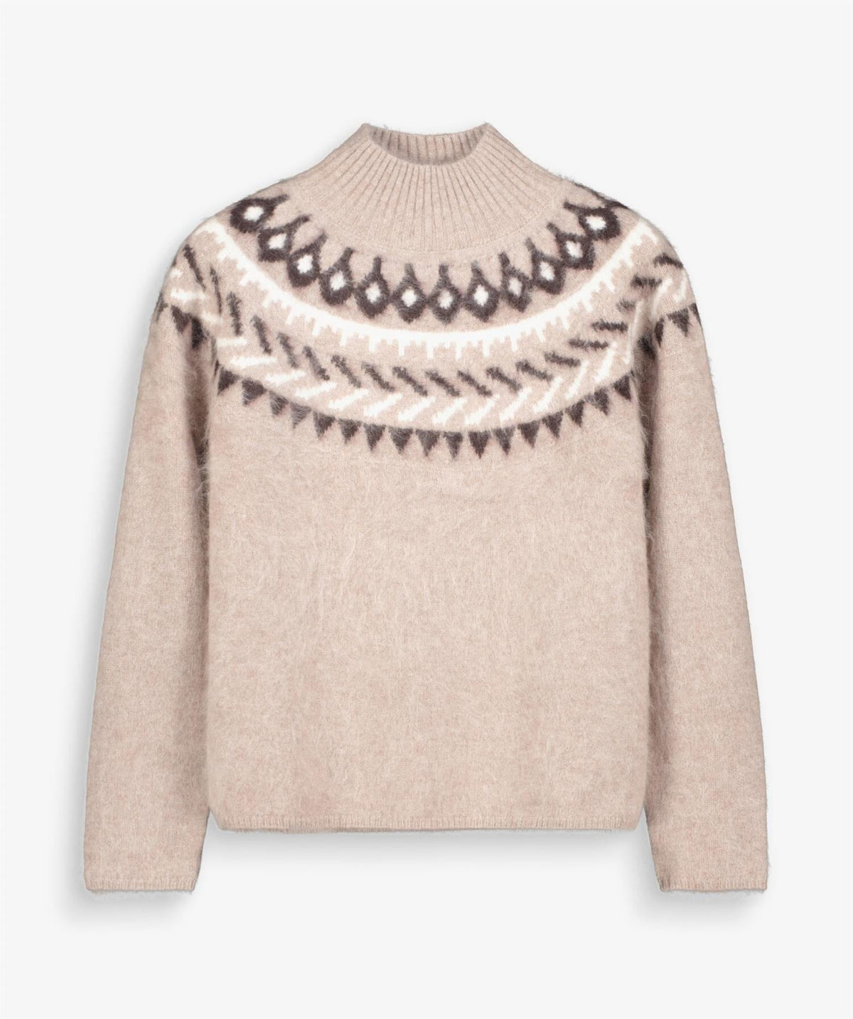 Aurora Holiday Cashmere Pullover Taupe Genser