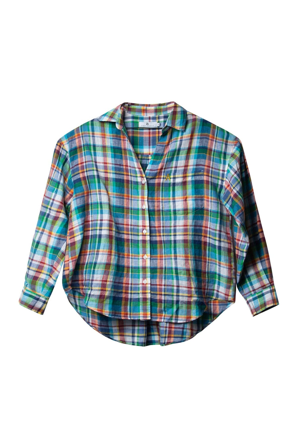 ArnieSays: VENICE Linen Plaids Blue Combo Skjorte