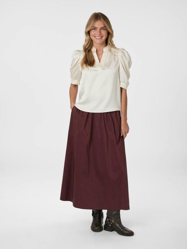 Neo Noir Roella Heavy Sateen Blouse Pearl Bluse