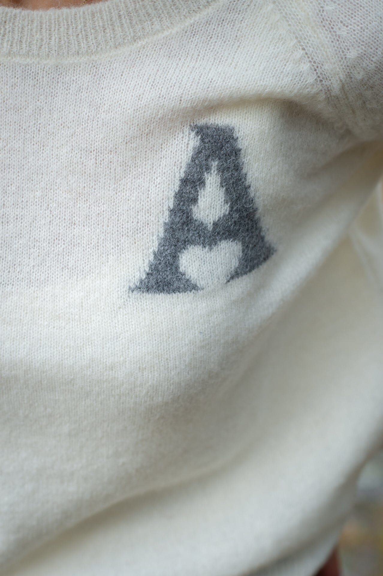 ArnieSays: Fiona Heart Offwhite Genser