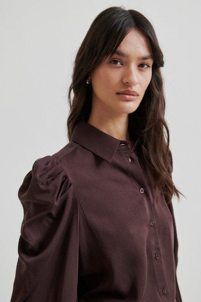 Second Female Samanta Shirt Chocolate Plum Skjorte