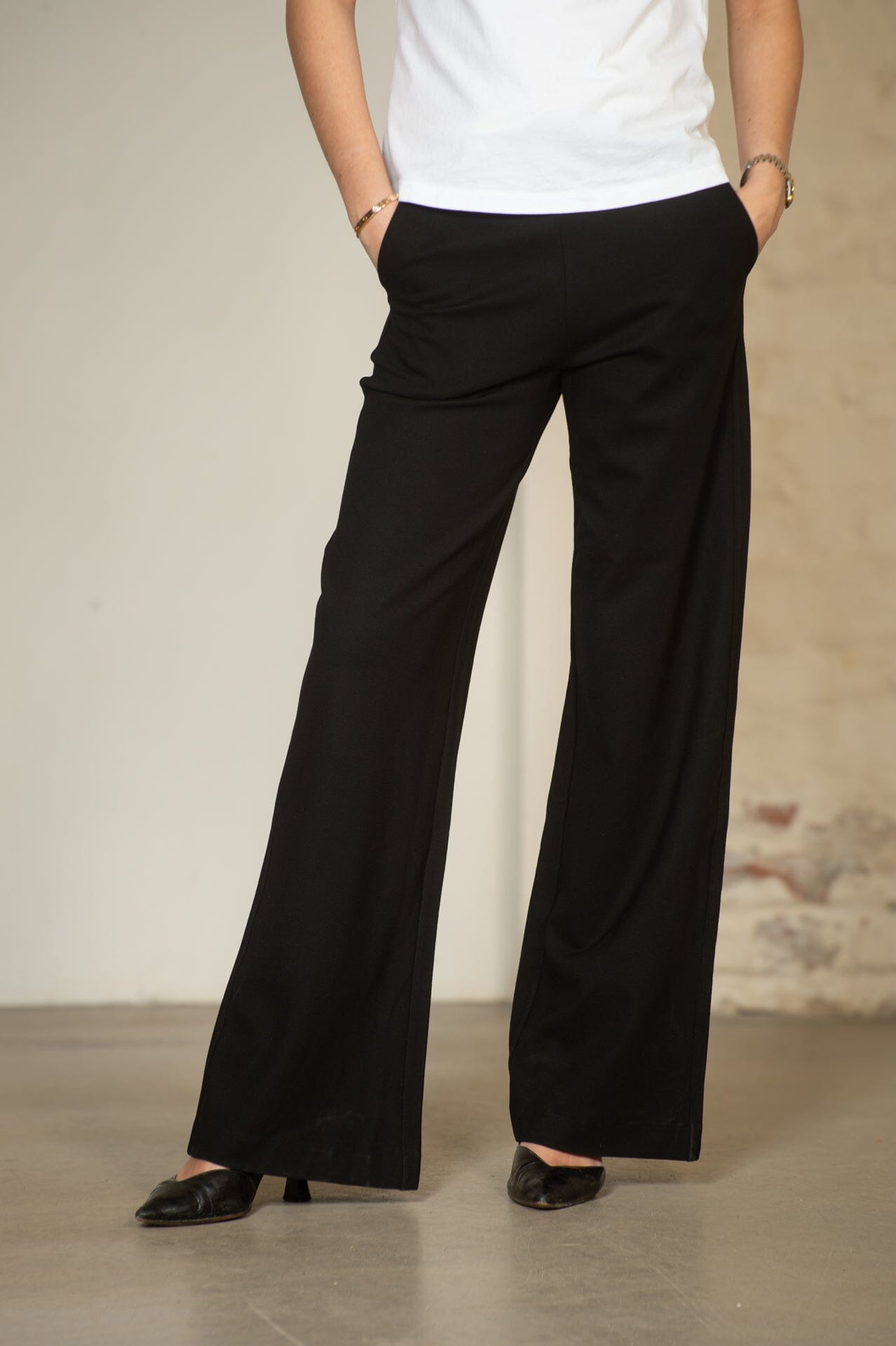 Residus Leia Wide Pants Black Bukse