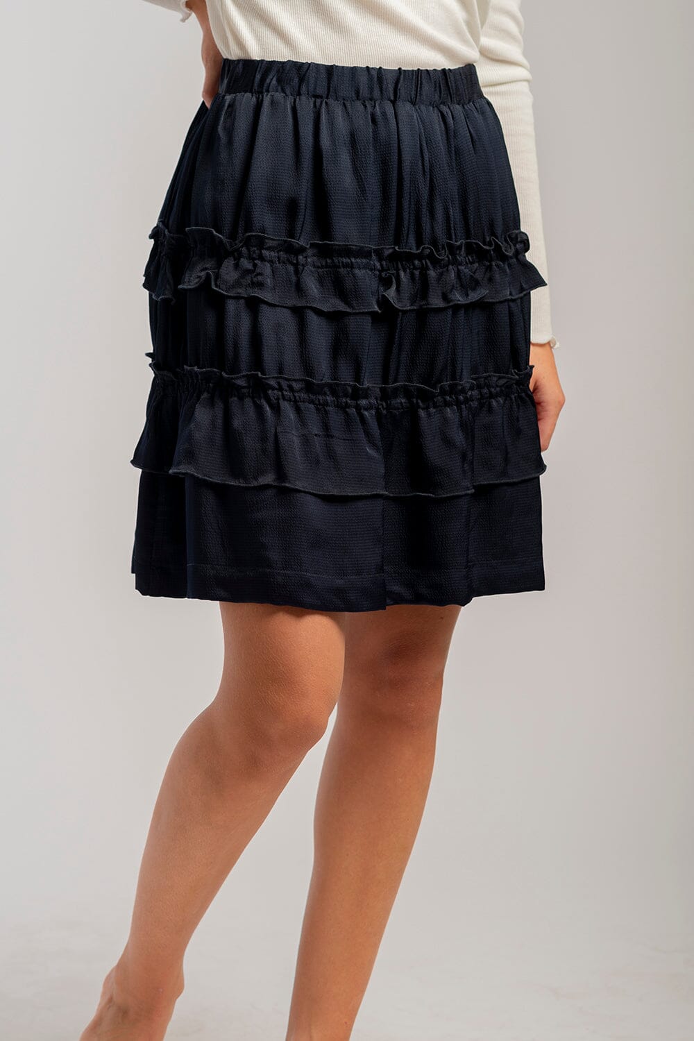 ArnieSays: Juliette Jacquard Dk Navy Skjørt