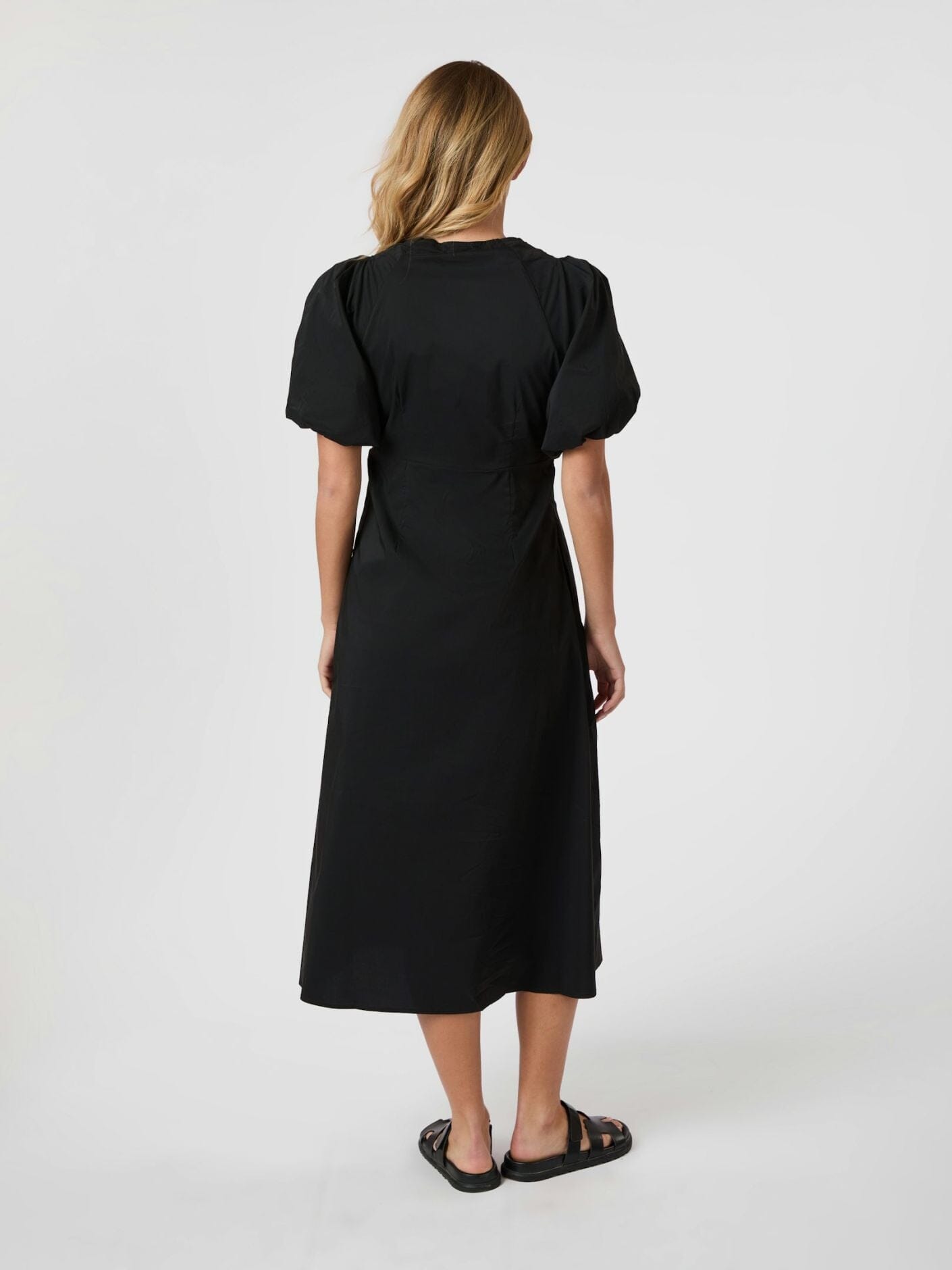 Neo Noir Illana Poplin Dress Black Kjole