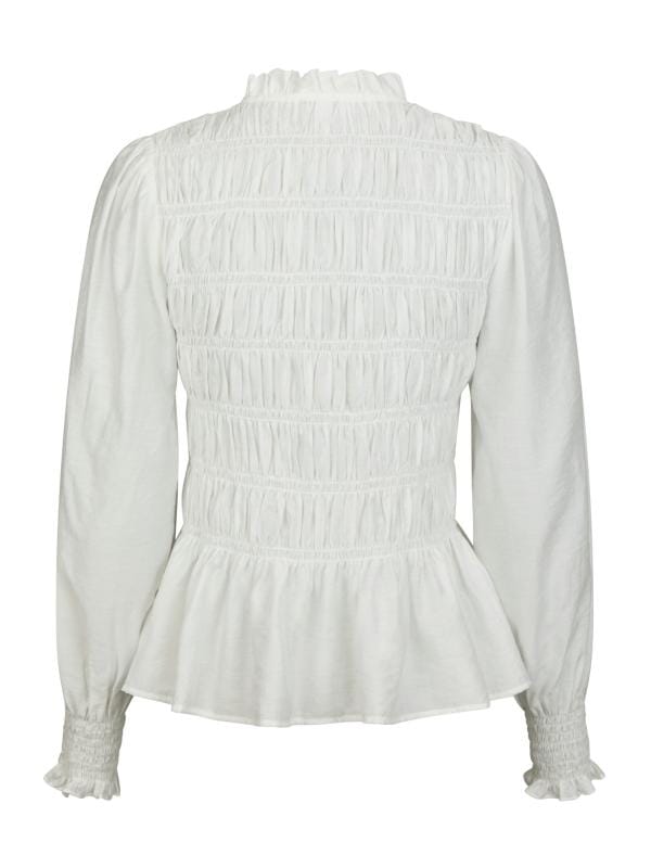 Neo Noir Mocca Smock Blouse Off White Bluse