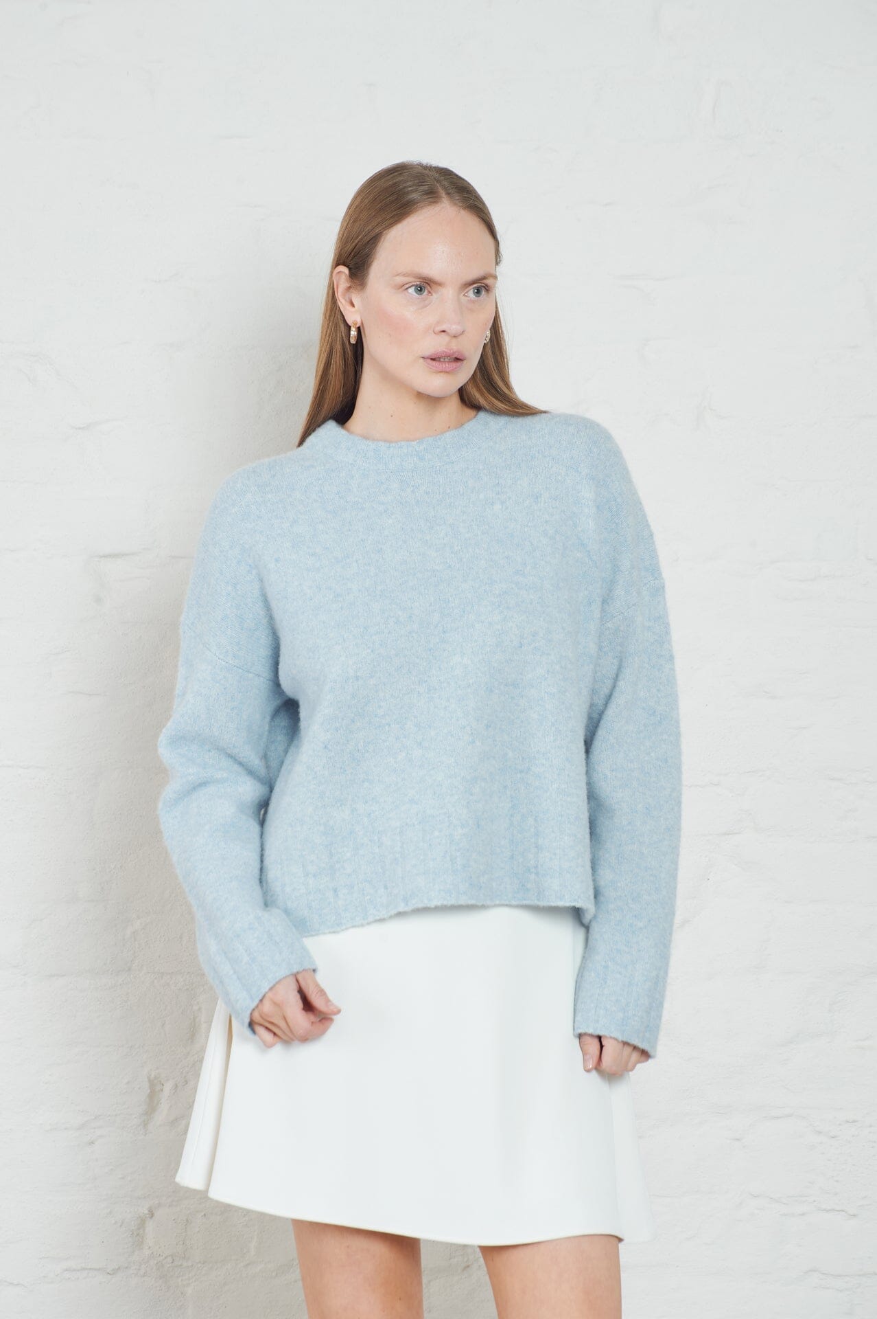 ArnieSays: Ellie Lt Blue Melange Genser