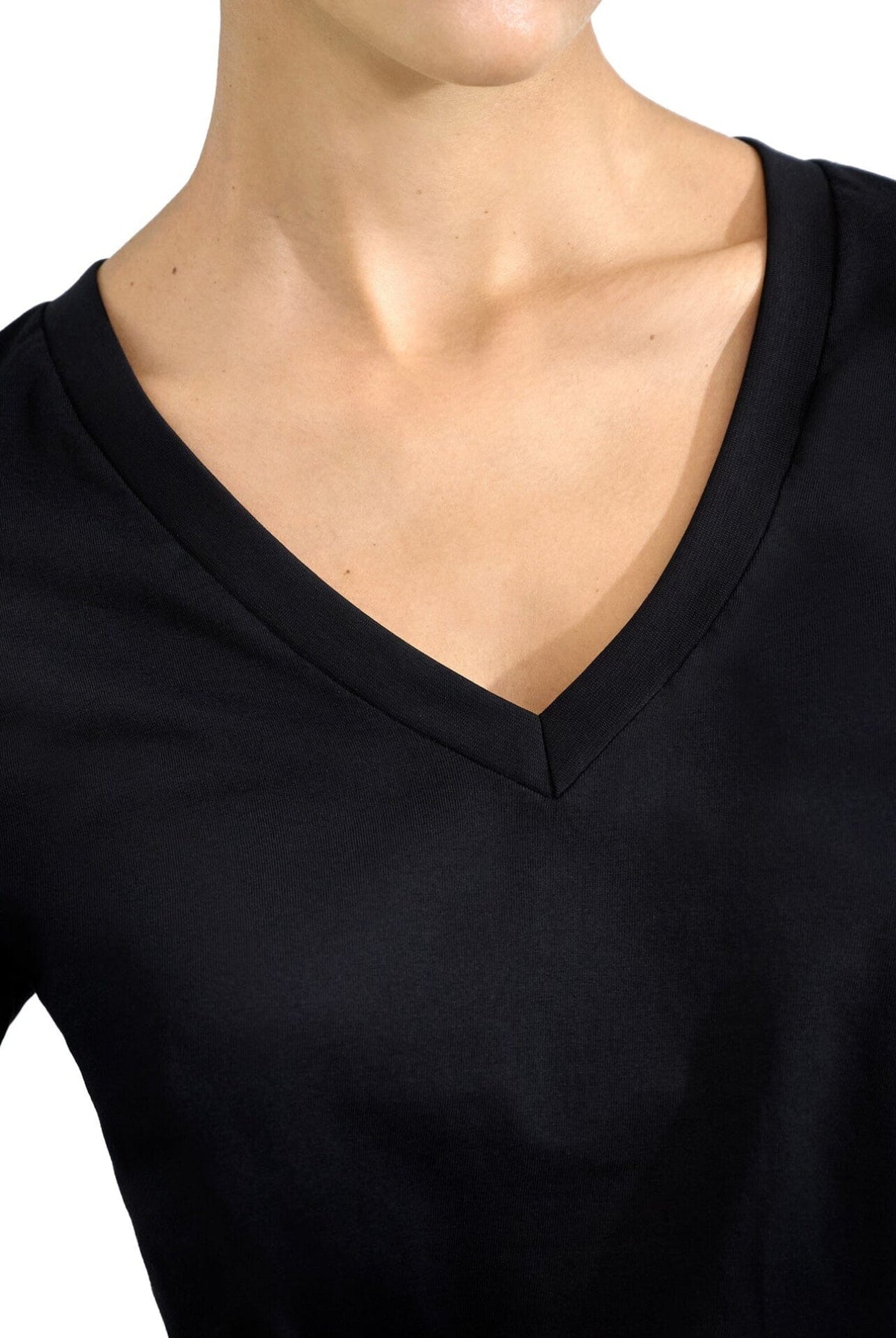 Bread and Boxers V-Neck Regular Black T-shirt