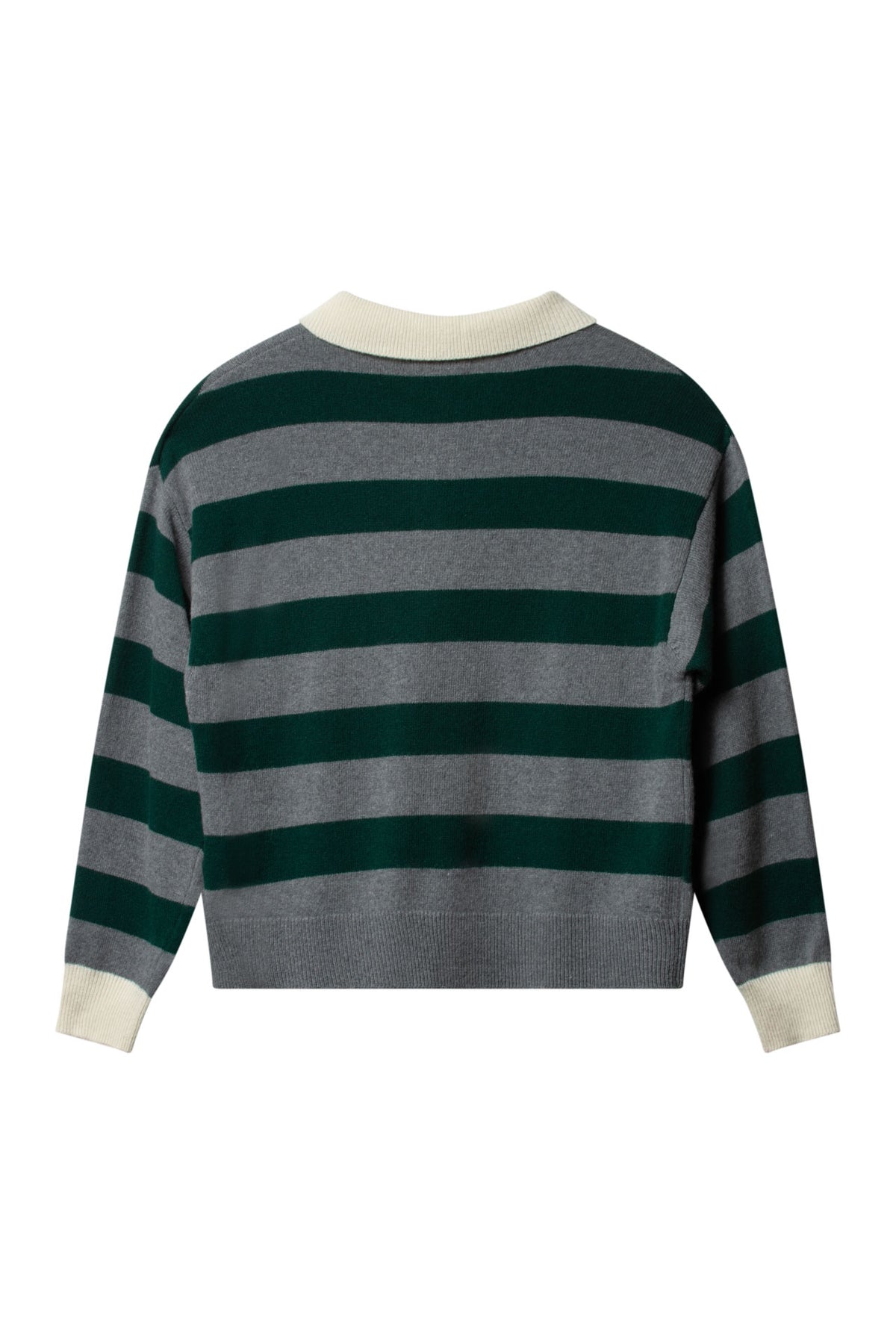 LEIGH Stripe Dk Grey/Ivy Green