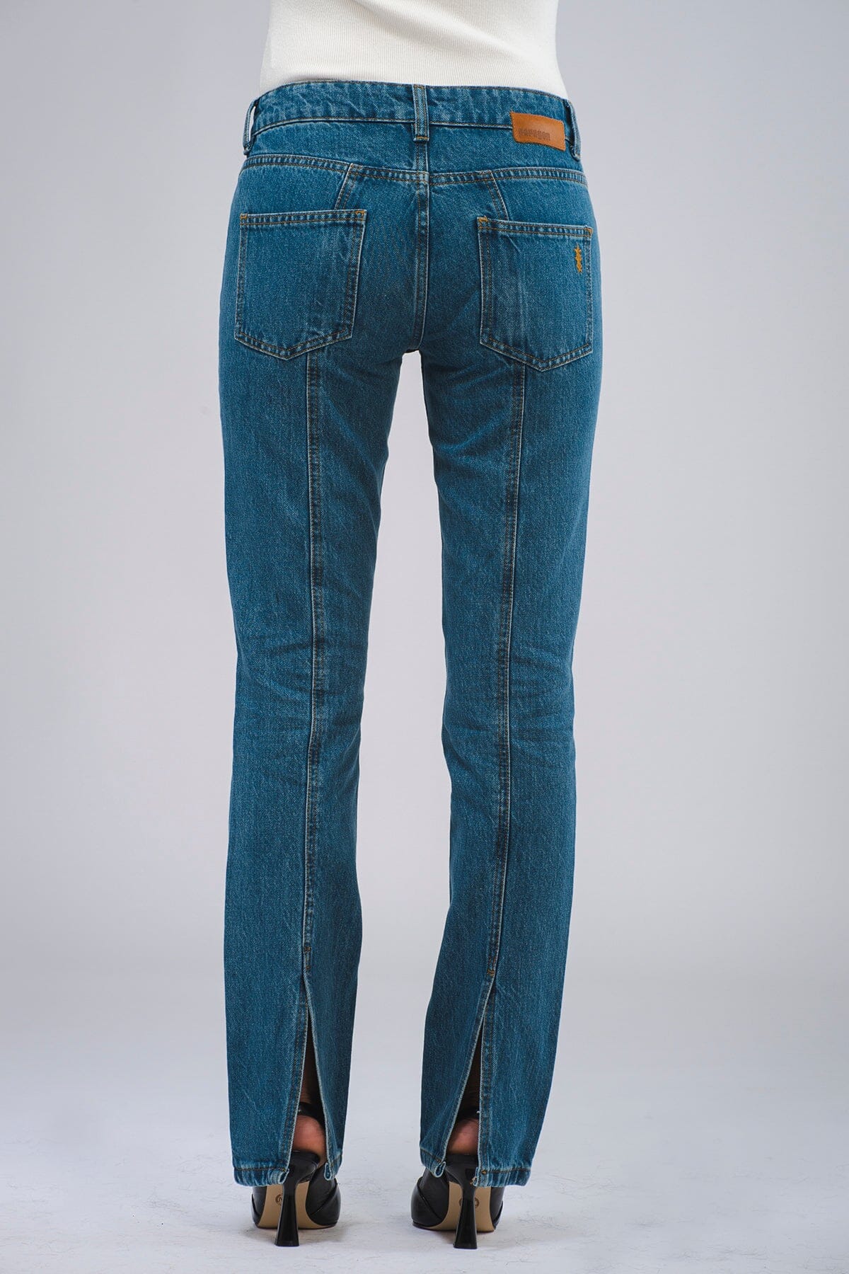 Paragon Low Rise Back Split Dark Blue Bukse