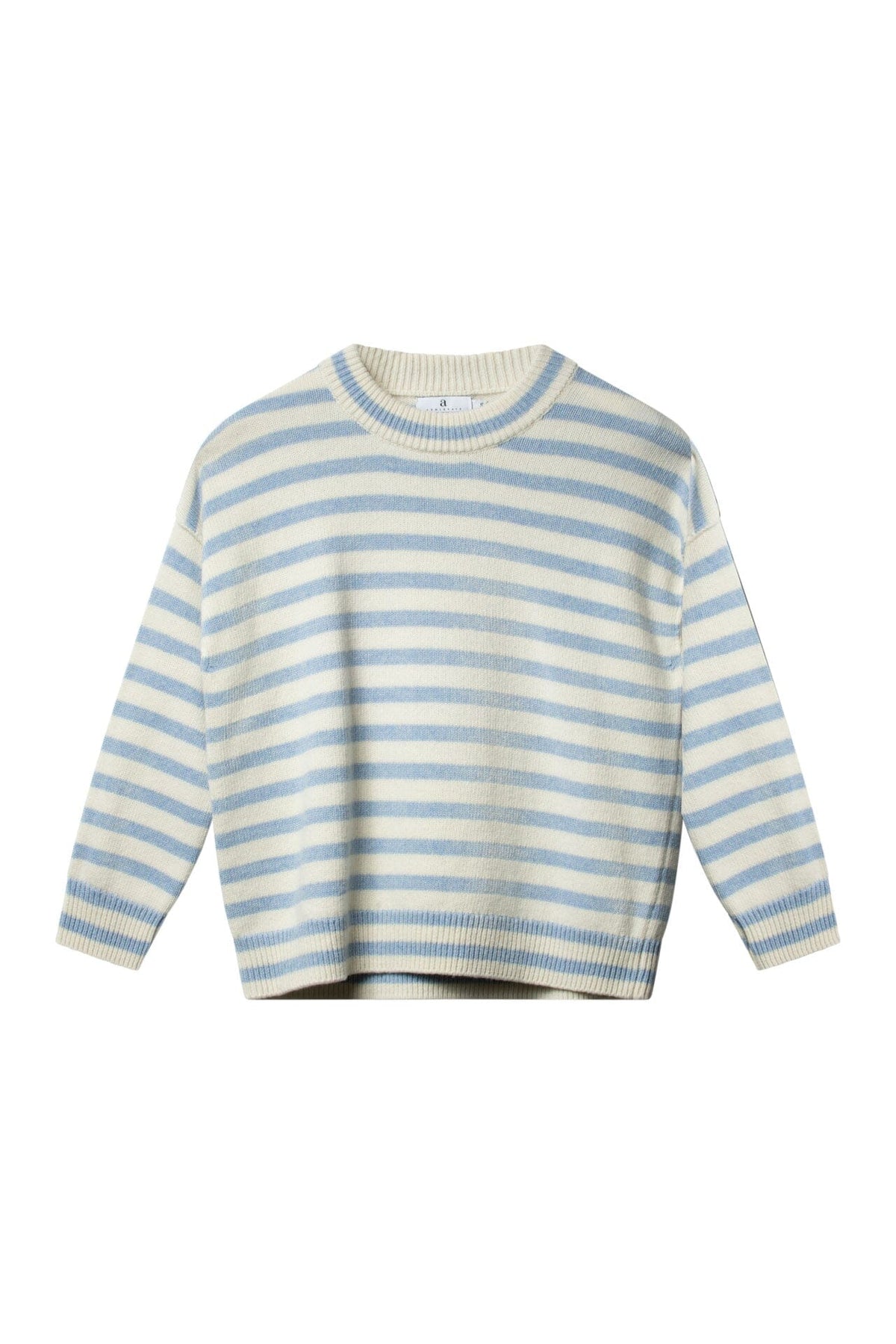 ArnieSays: KAYNE Stripe Offwhite/Lt Blue Genser