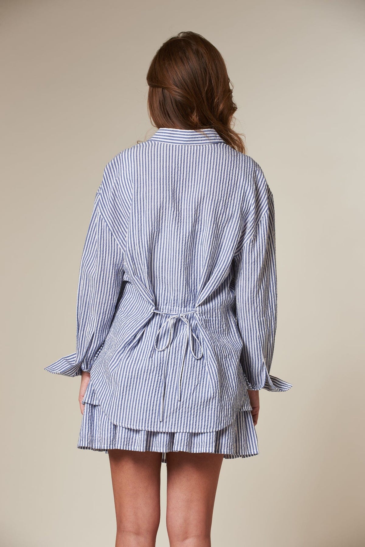 ArnieSays: PALERMO Seersucker Stripe Navy/White Skjorte