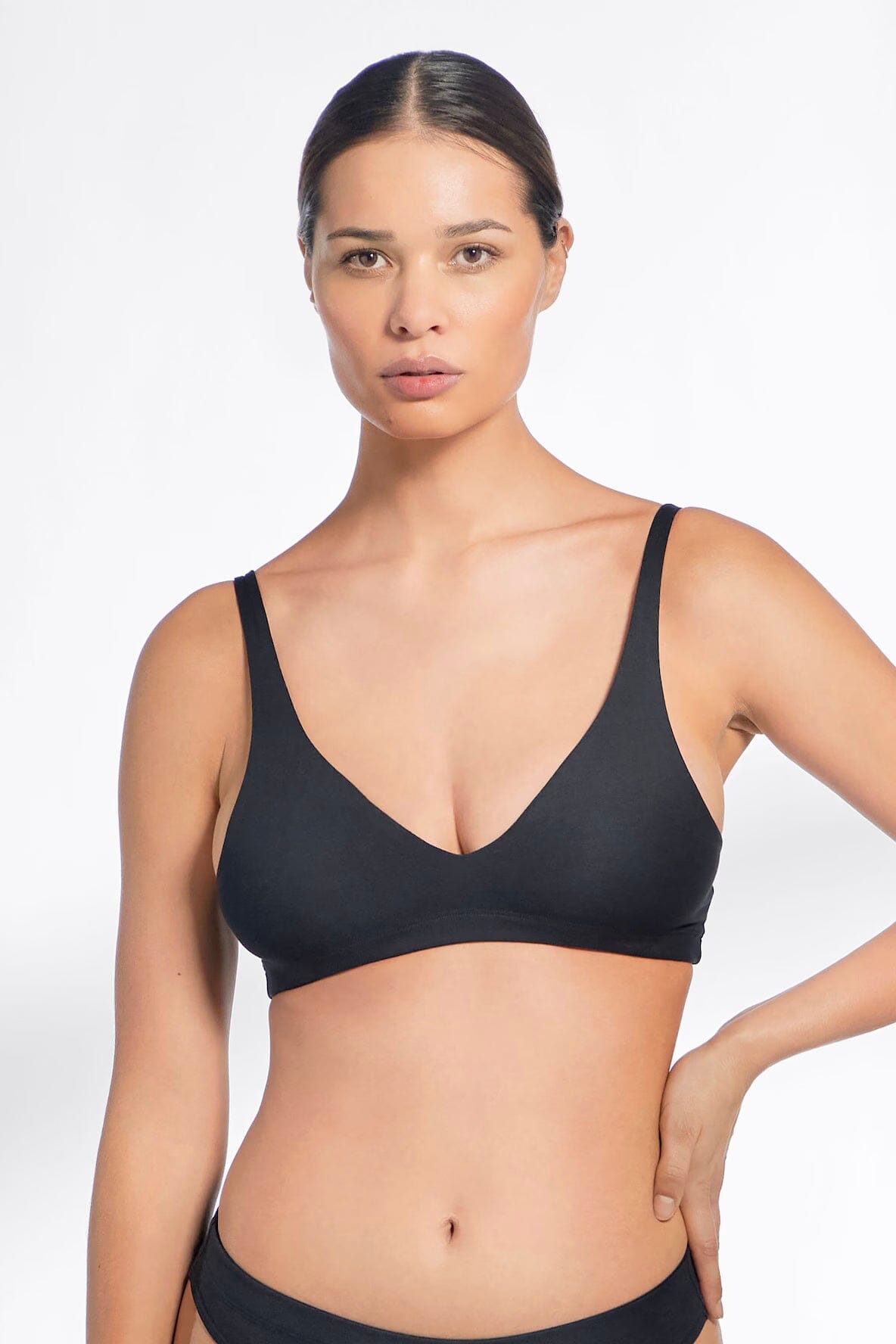 Bread and Boxers Triangle Bra Black Undertøy