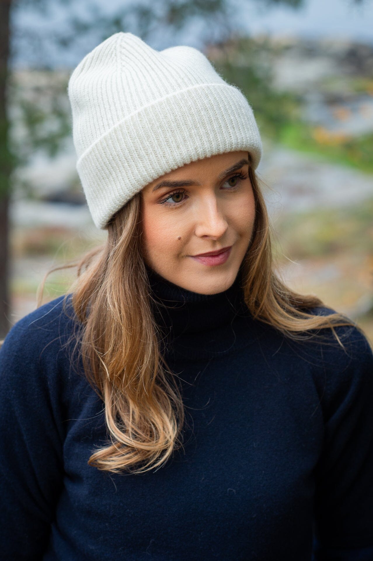 Mathiàs Clyde Lambswool Ecru Hodeplagg