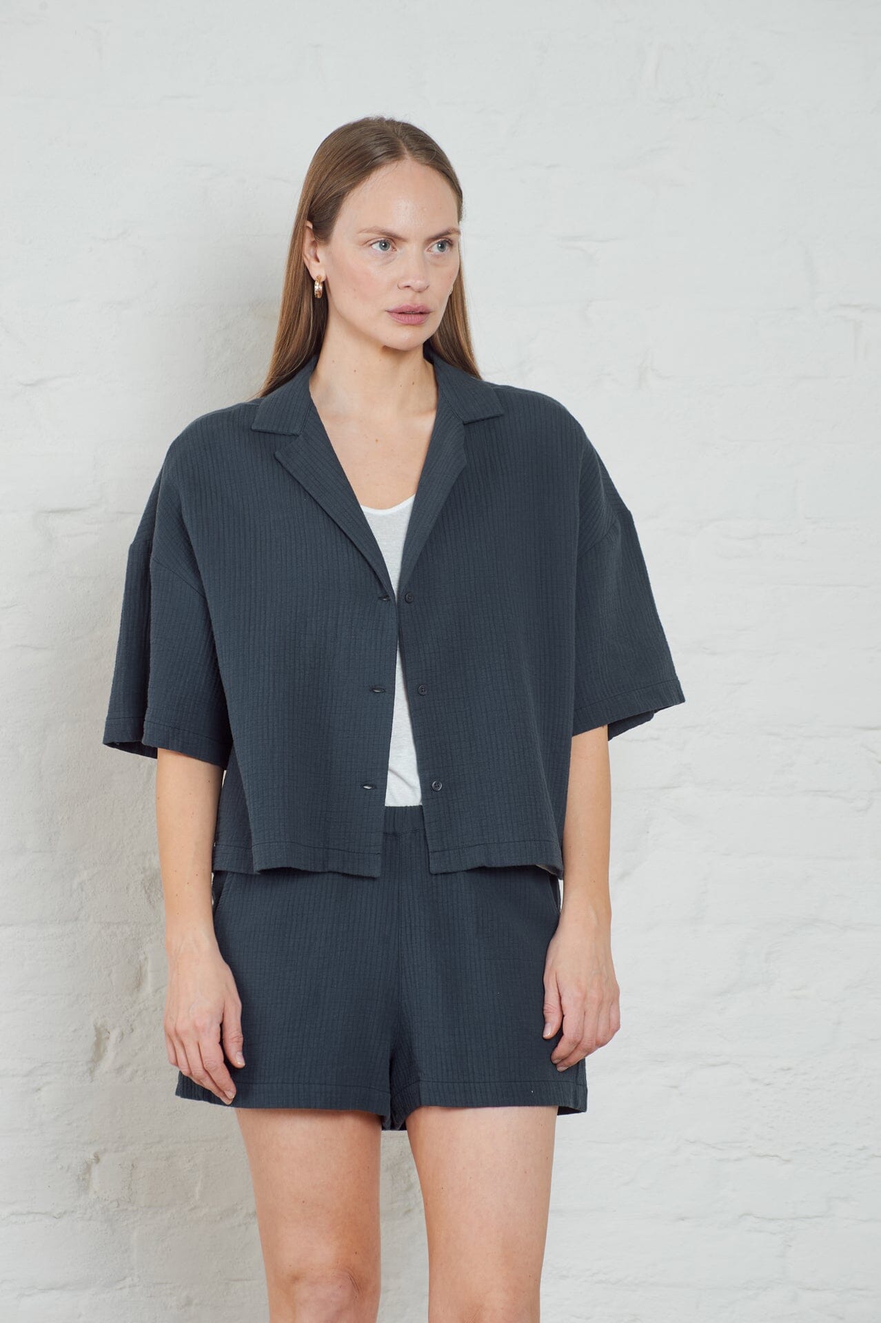 ArnieSays: Delos Quilted Cotton Dk Navy Skjorte