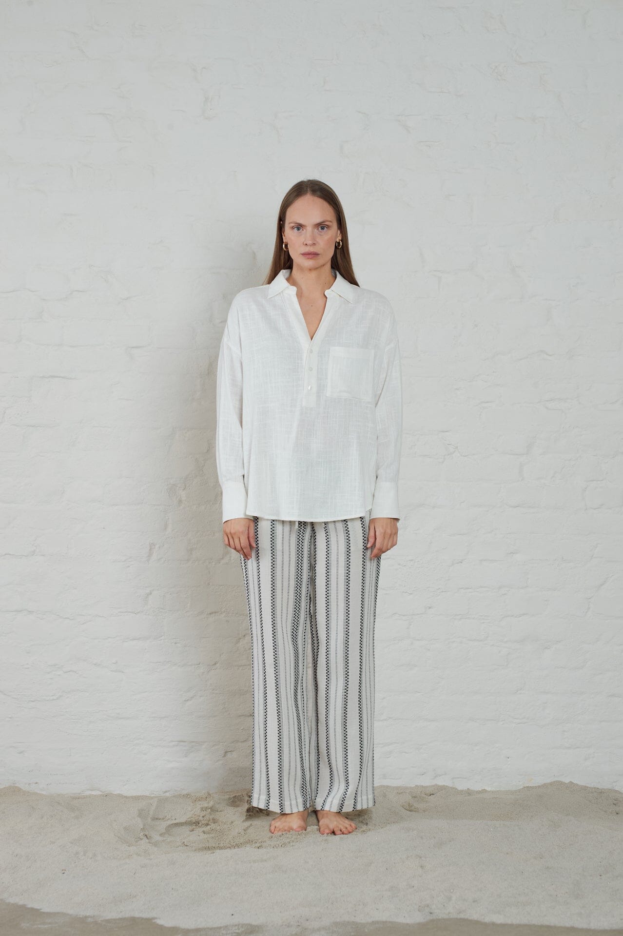 ArnieSays: Hills Linen Blend Offwhite Skjorte