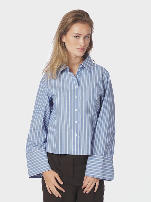Neo Noir Rosa Stripe Shirt Blue Skjorte
