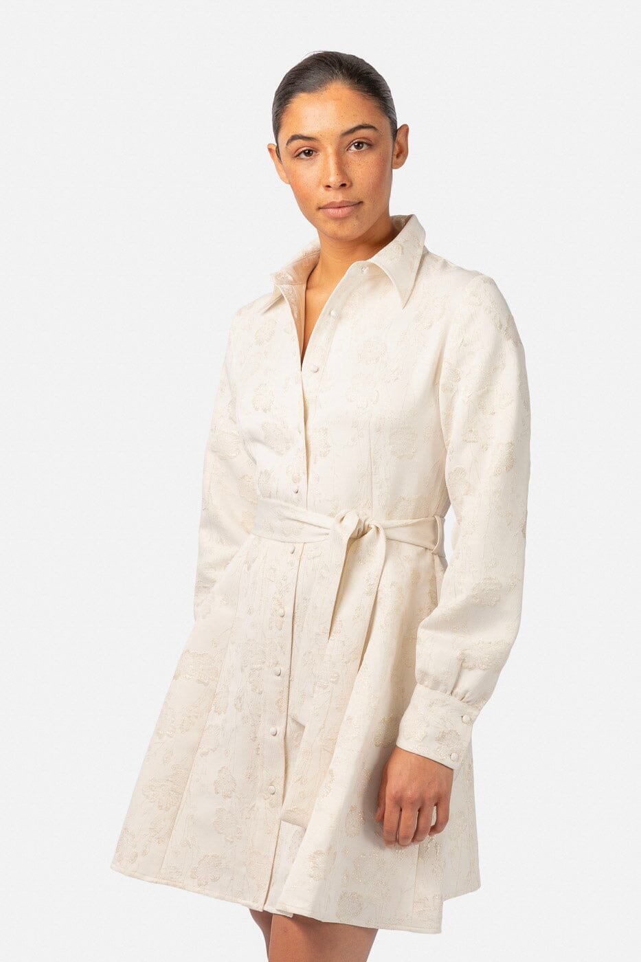Love Lolina Gardenia Mini Dress Cream Kjole