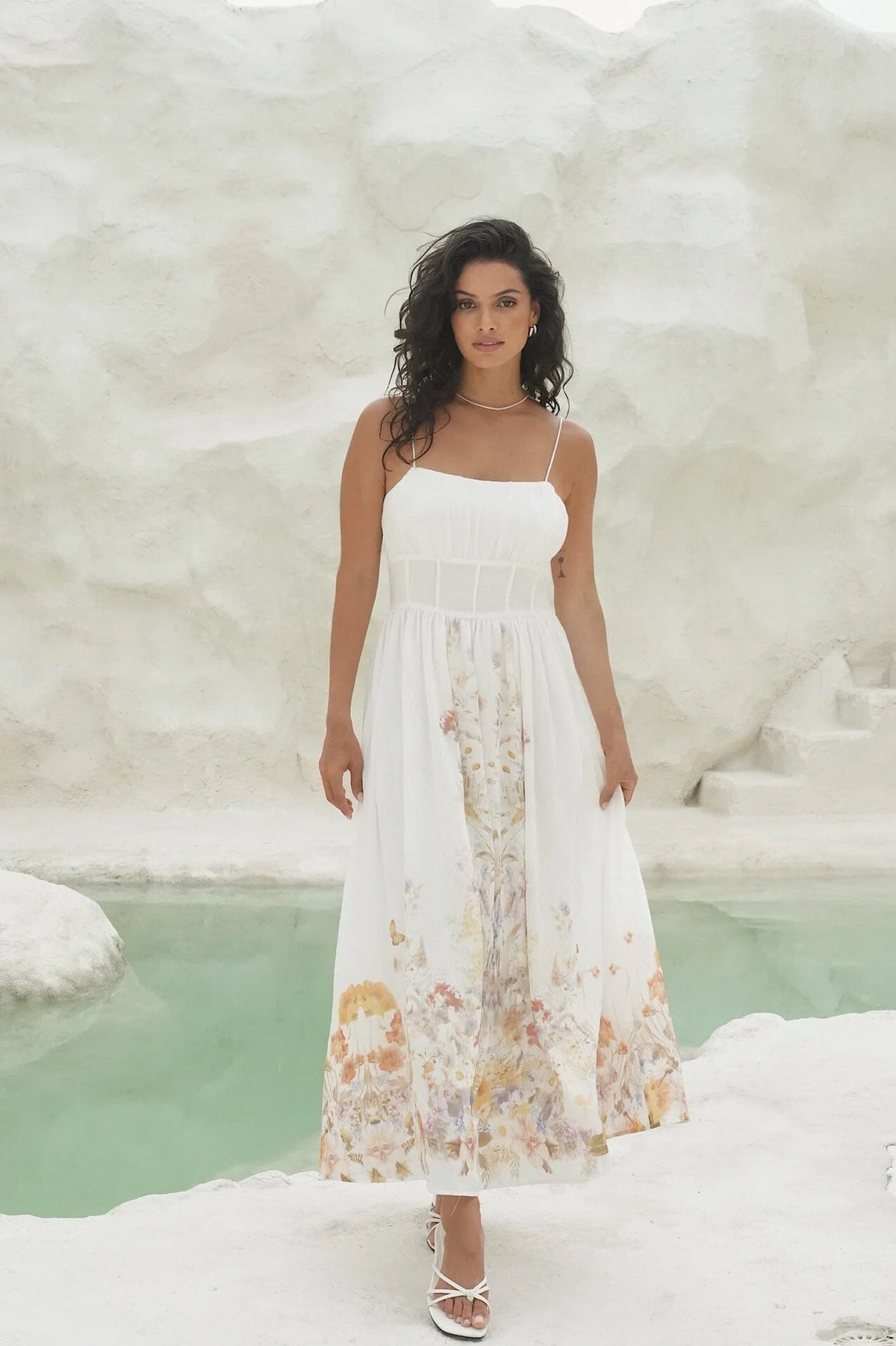 Love Lolina Bernadette Midi Dress Misty Garden Kjole