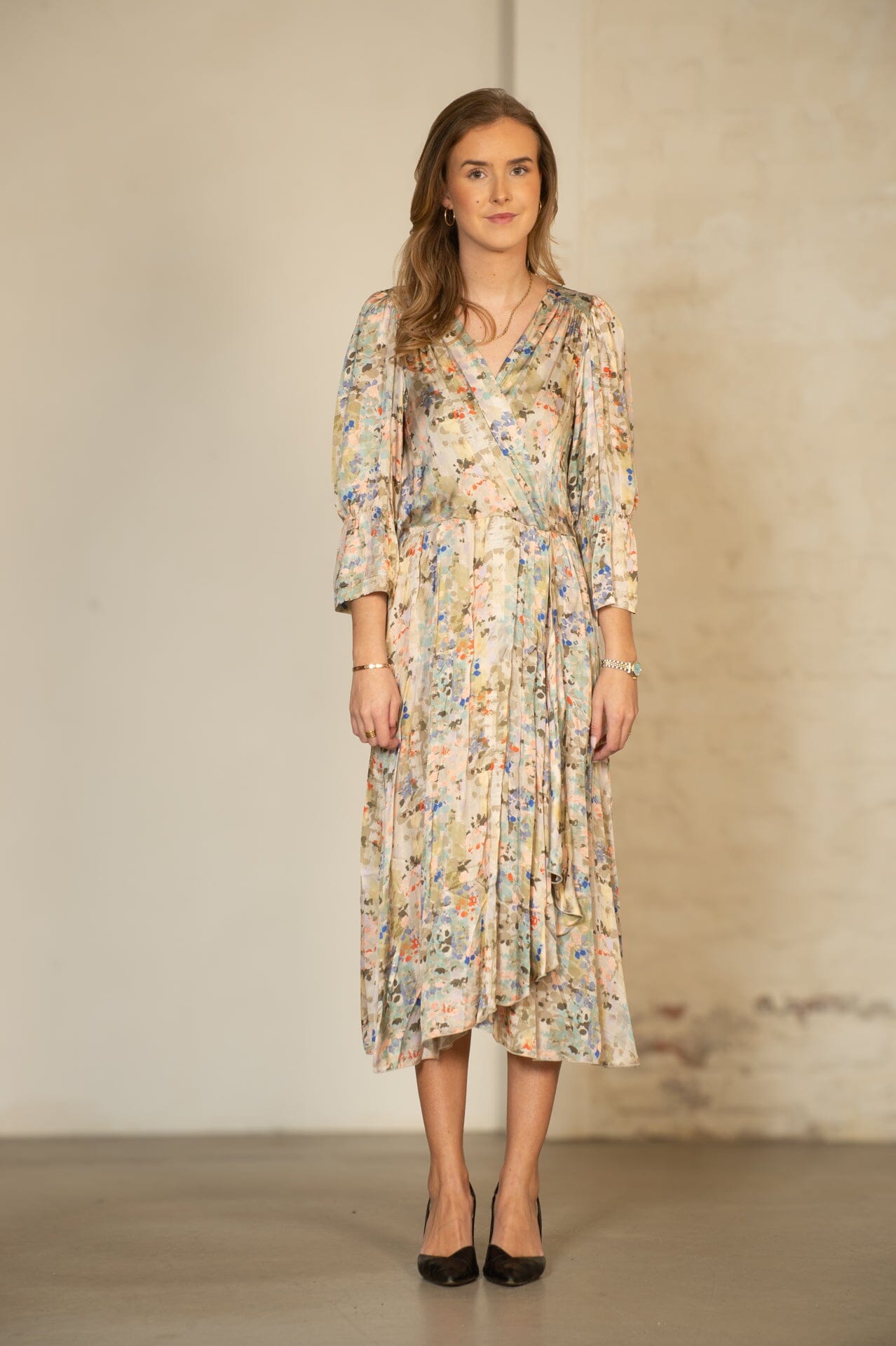 MAJA ROOS Granada Ikat Grey Kjole