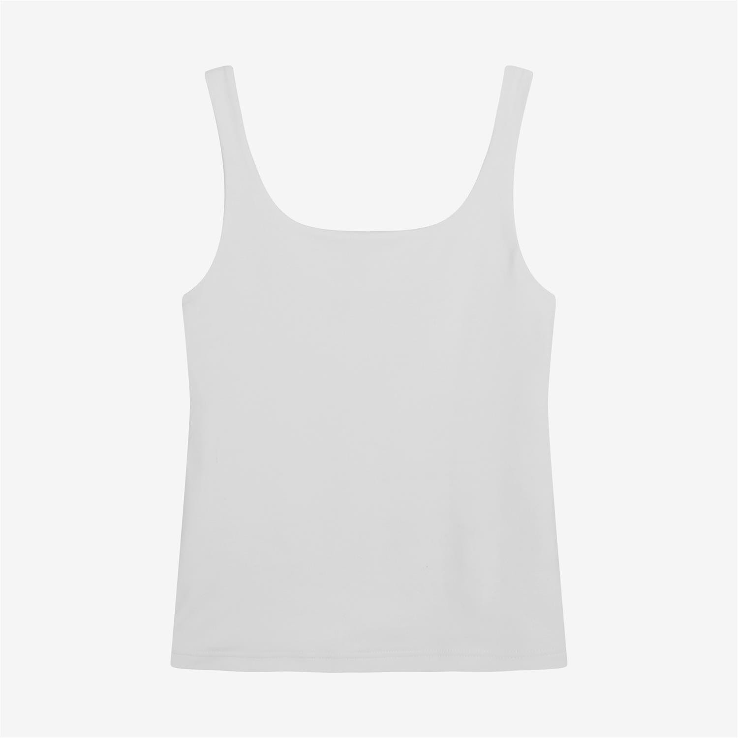 Bread and Boxers Tank Scoop Back White T-shirt