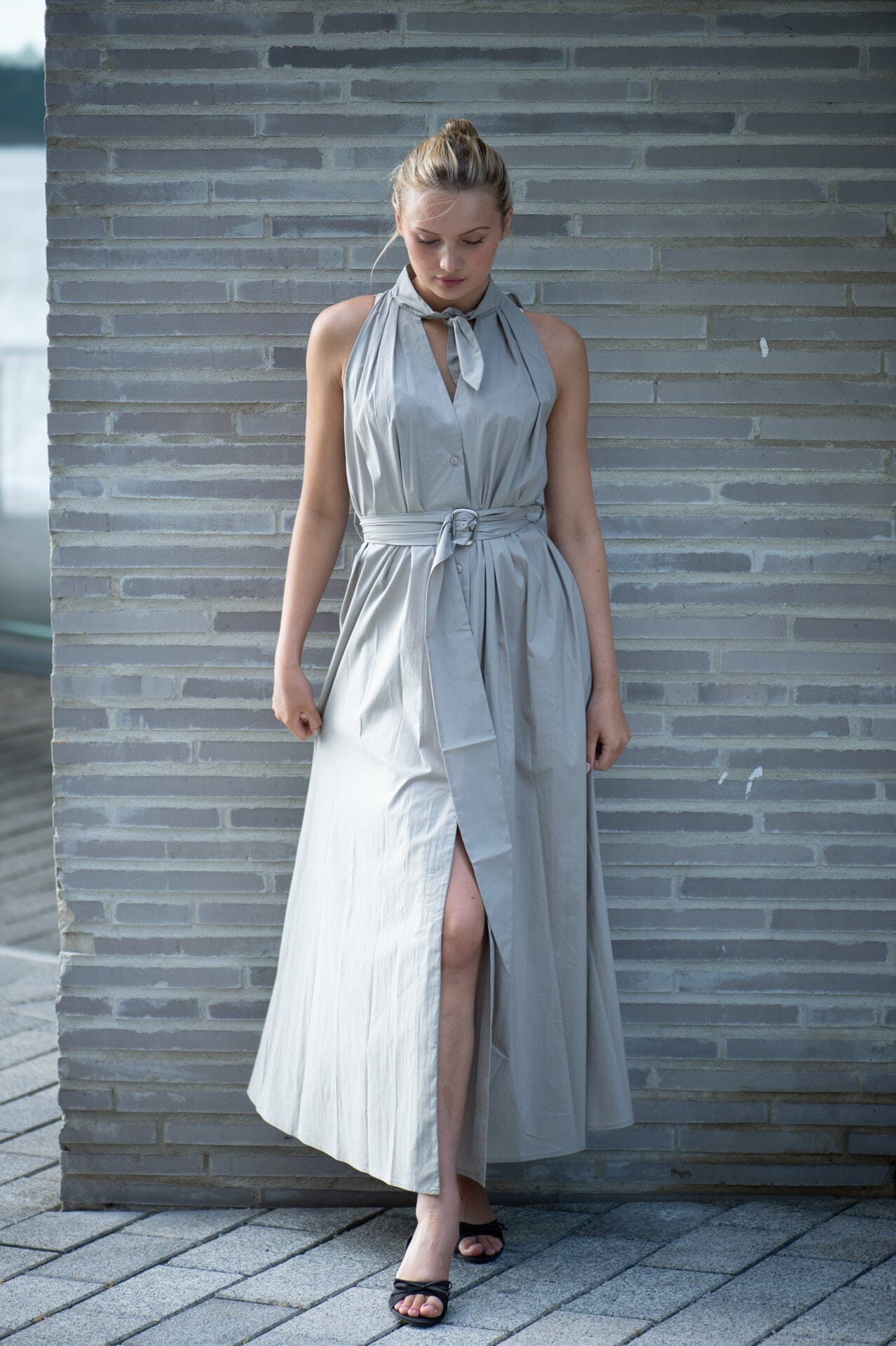 Isabelle Blanche SLEEVELESS LONG DRESS TAUPE Kjole