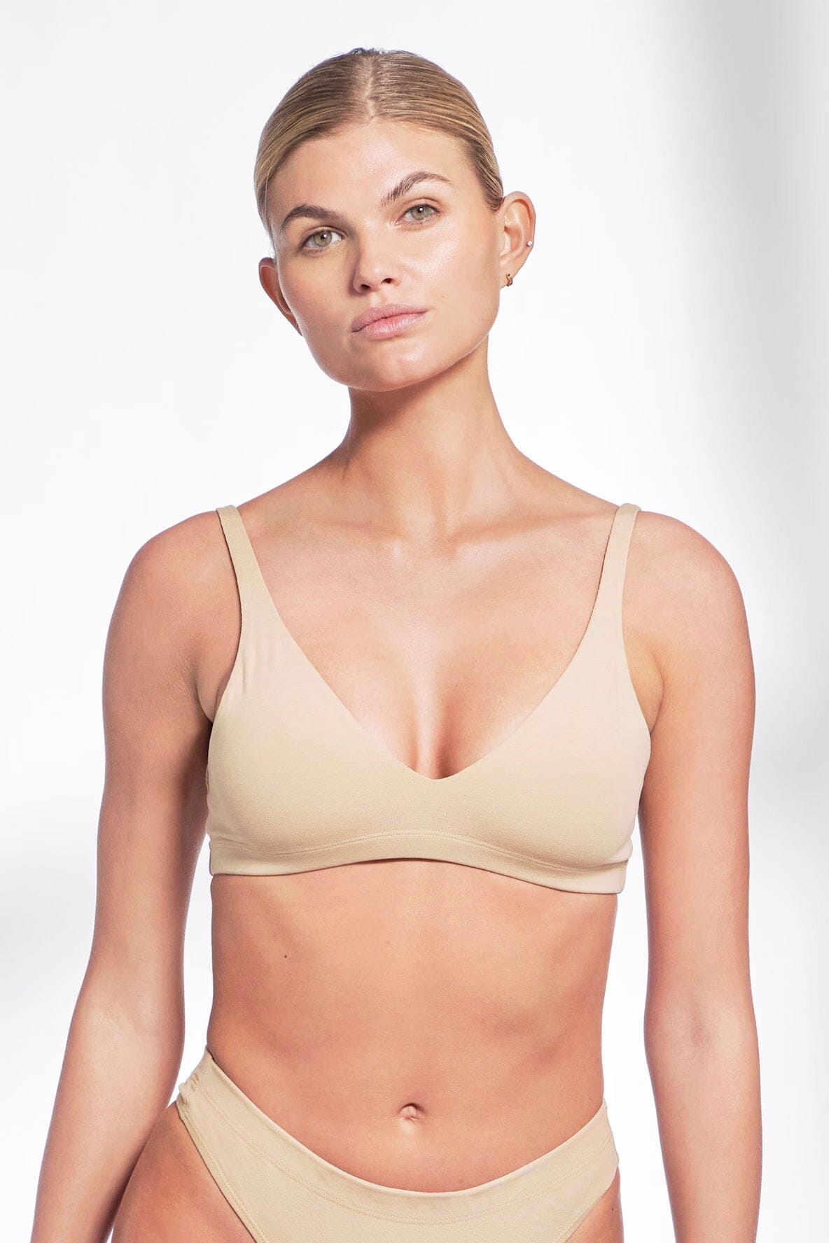 Bread and Boxers Triangle Bra Beige Undertøy