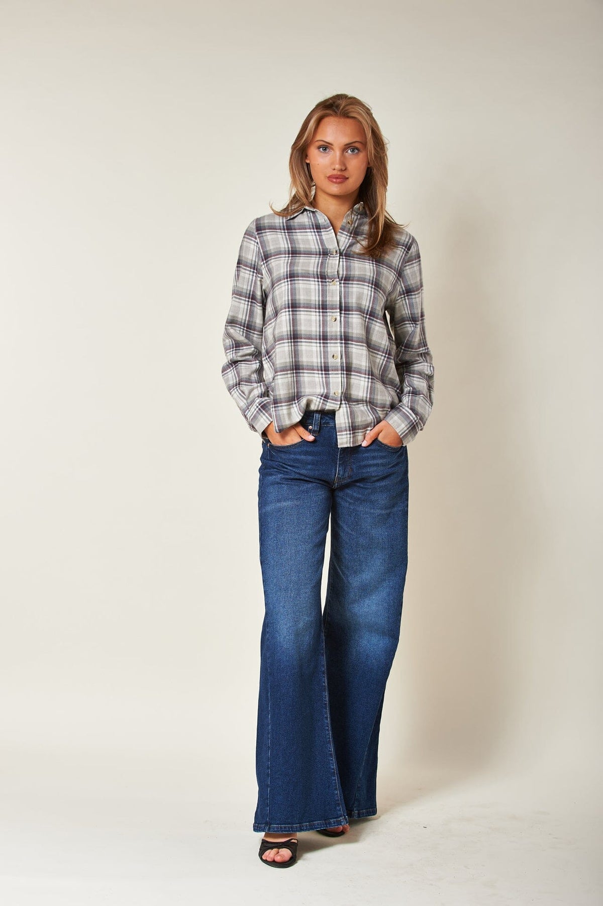 ArnieSays: Arc Tartan Check Grey/Burgundy Combo Skjorte