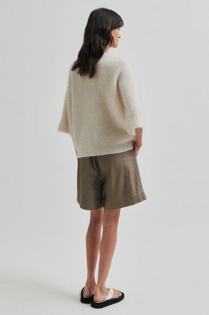Second Female Andrea Knit SS Pumice Stone Genser