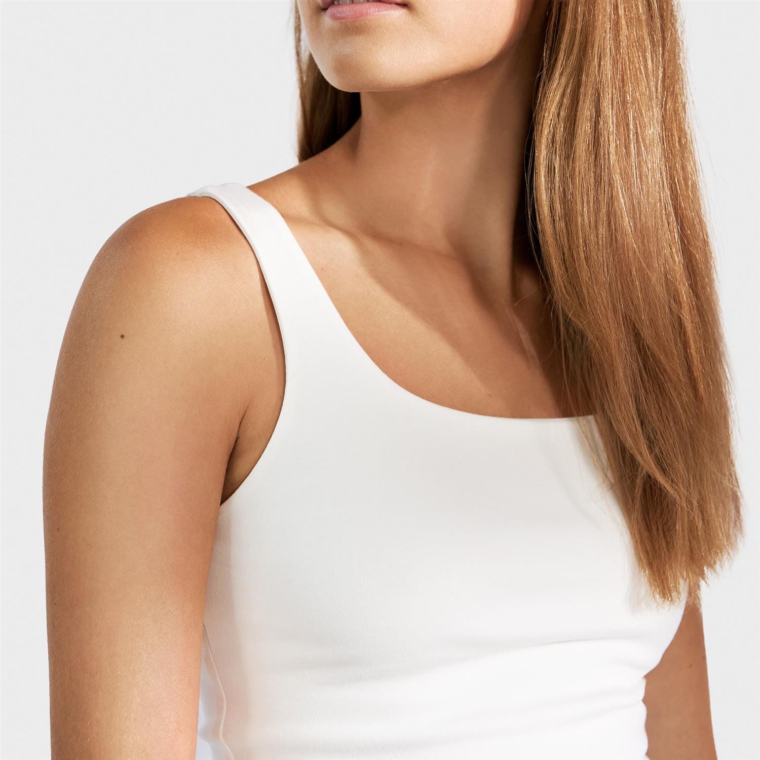 Bread and Boxers Tank Scoop Back White T-shirt