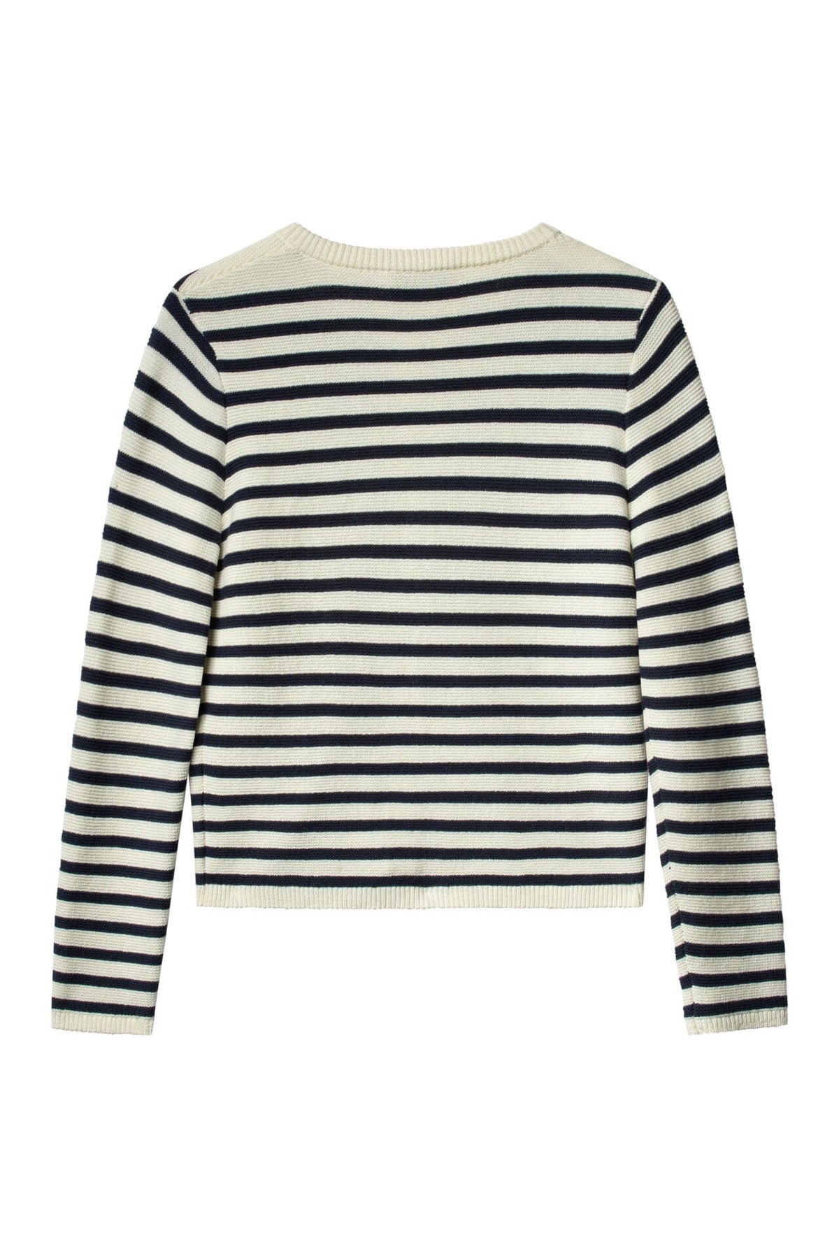 ArnieSays: BELLA Links Stripe Cream/Dk Navy Genser