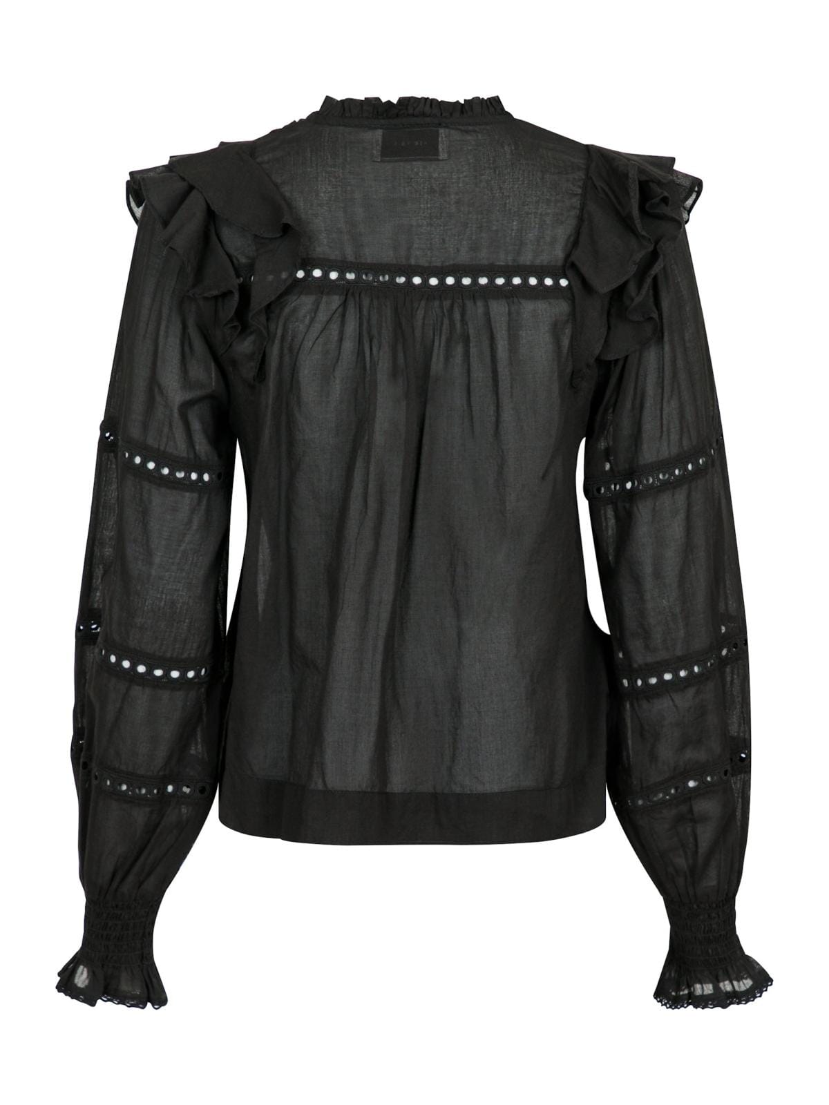 Neo Noir Aurika S Voile Blouse Black Bluse