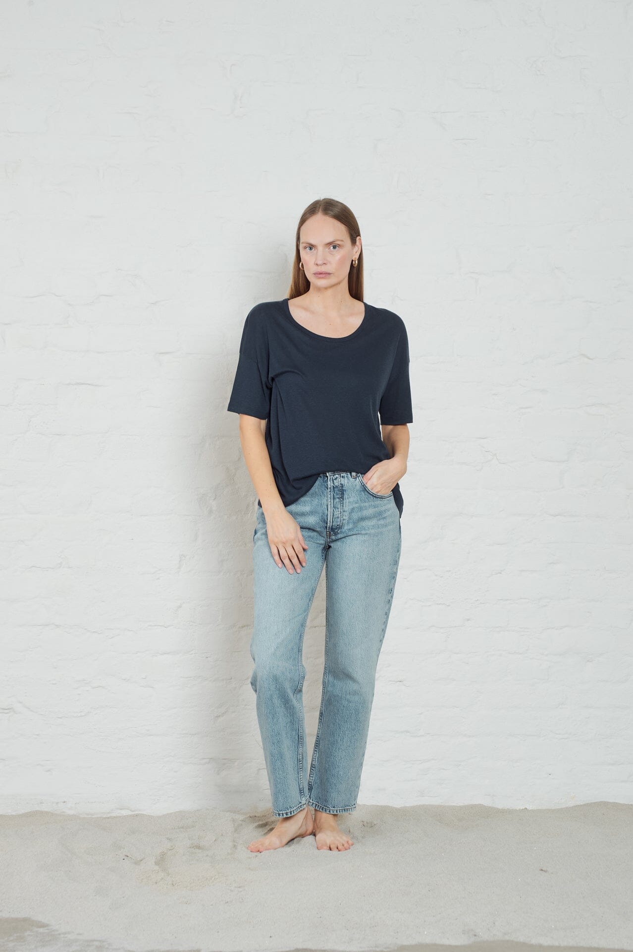 ArnieSays: Monet Linen Dk Navy T-shirt