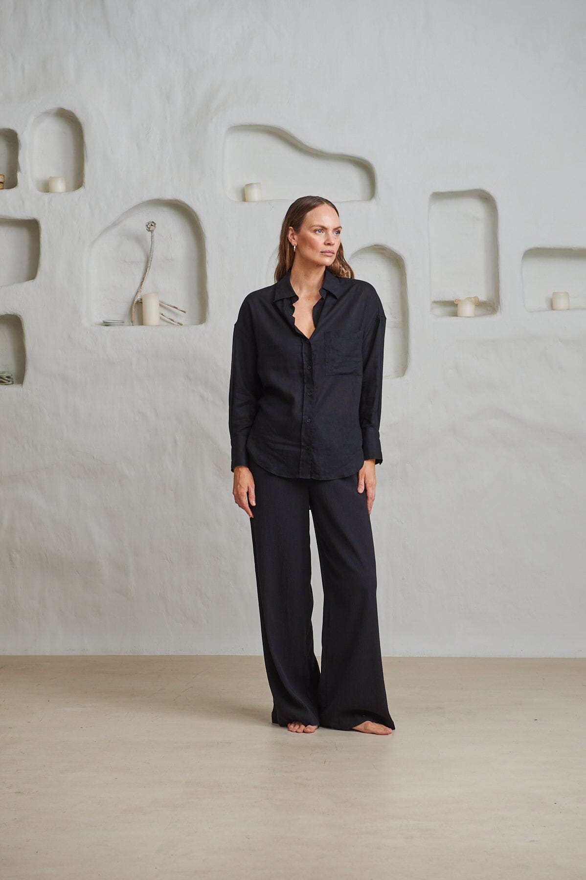ArnieSays: Allen Linen Viscose Black Skjorte