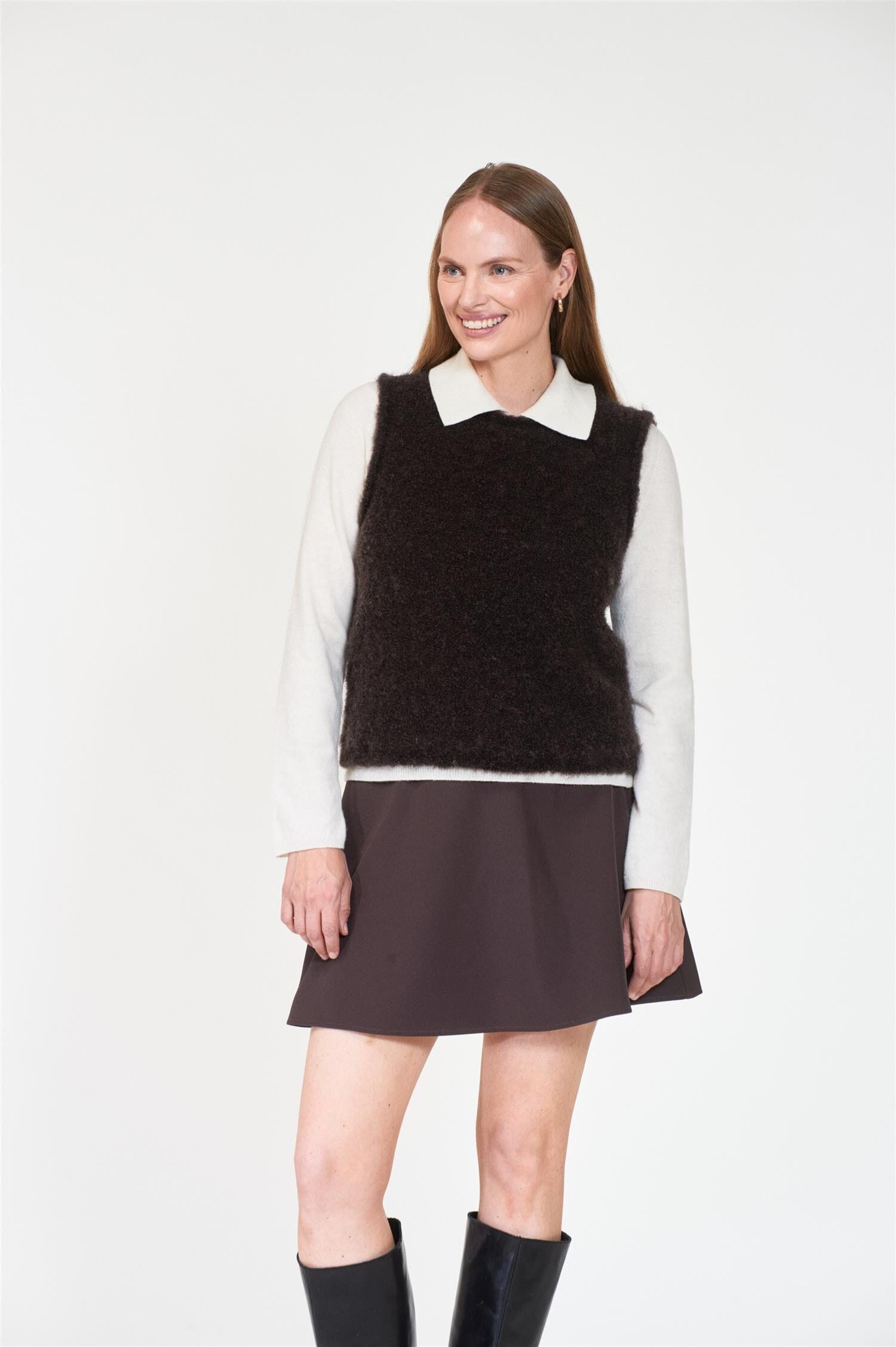 ArnieSays: ELOISE Cady Dk Brown Skjørt