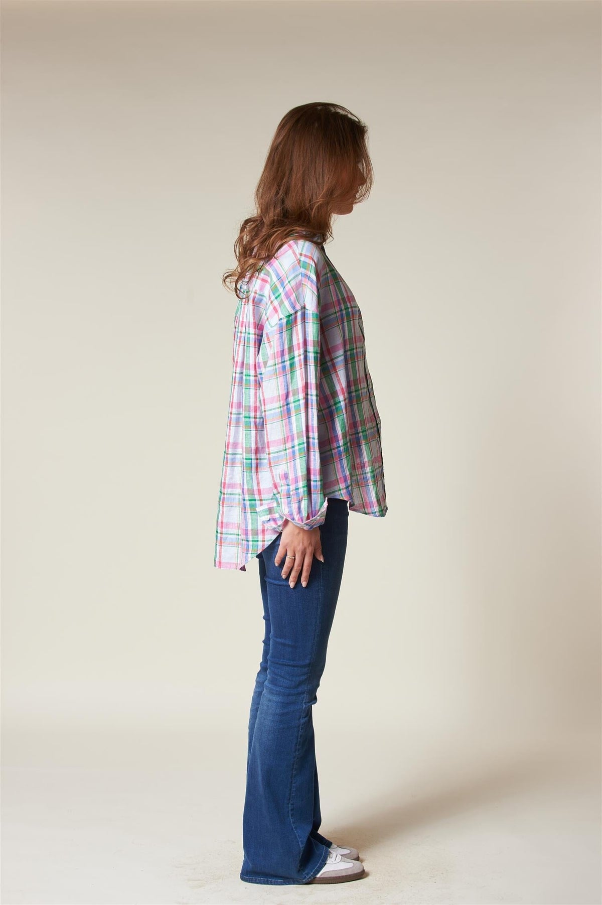 ArnieSays: VENICE Linen Plaids Pink Combo Skjorte