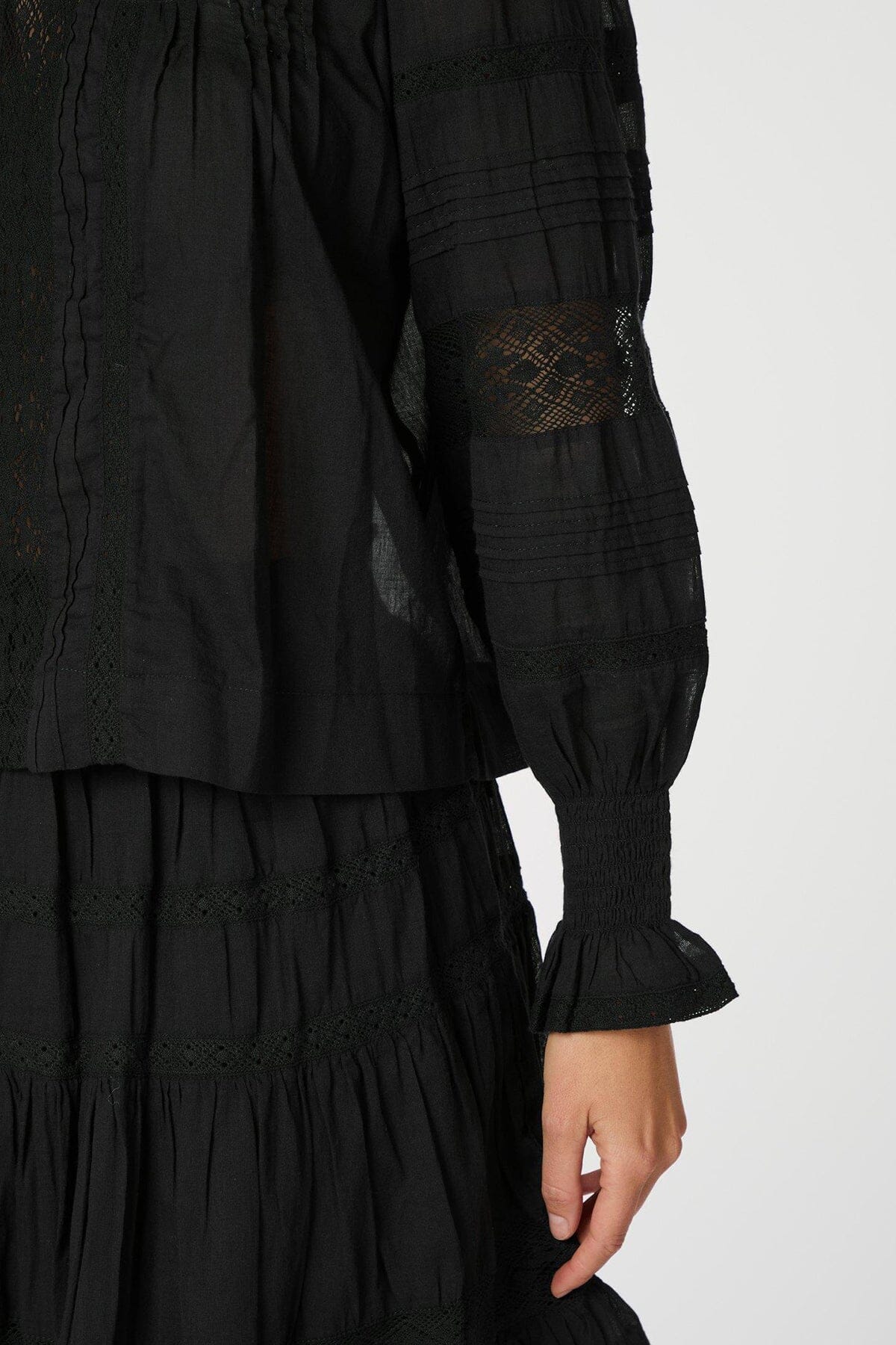 Neo Noir Ebba S Voile Blouse Black Bluse