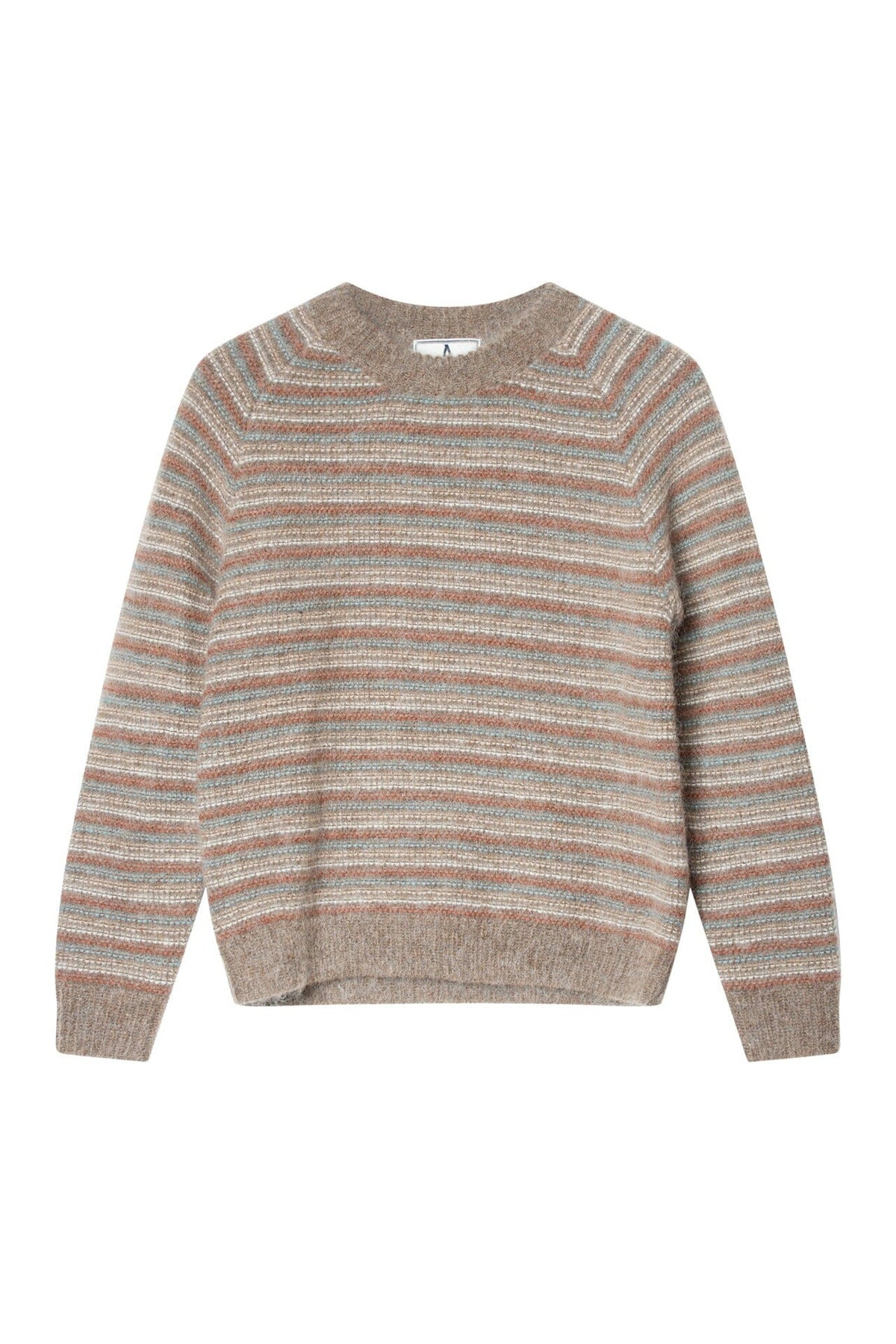 ArnieSays: Maddox Stripe Brown Melange Combo Genser