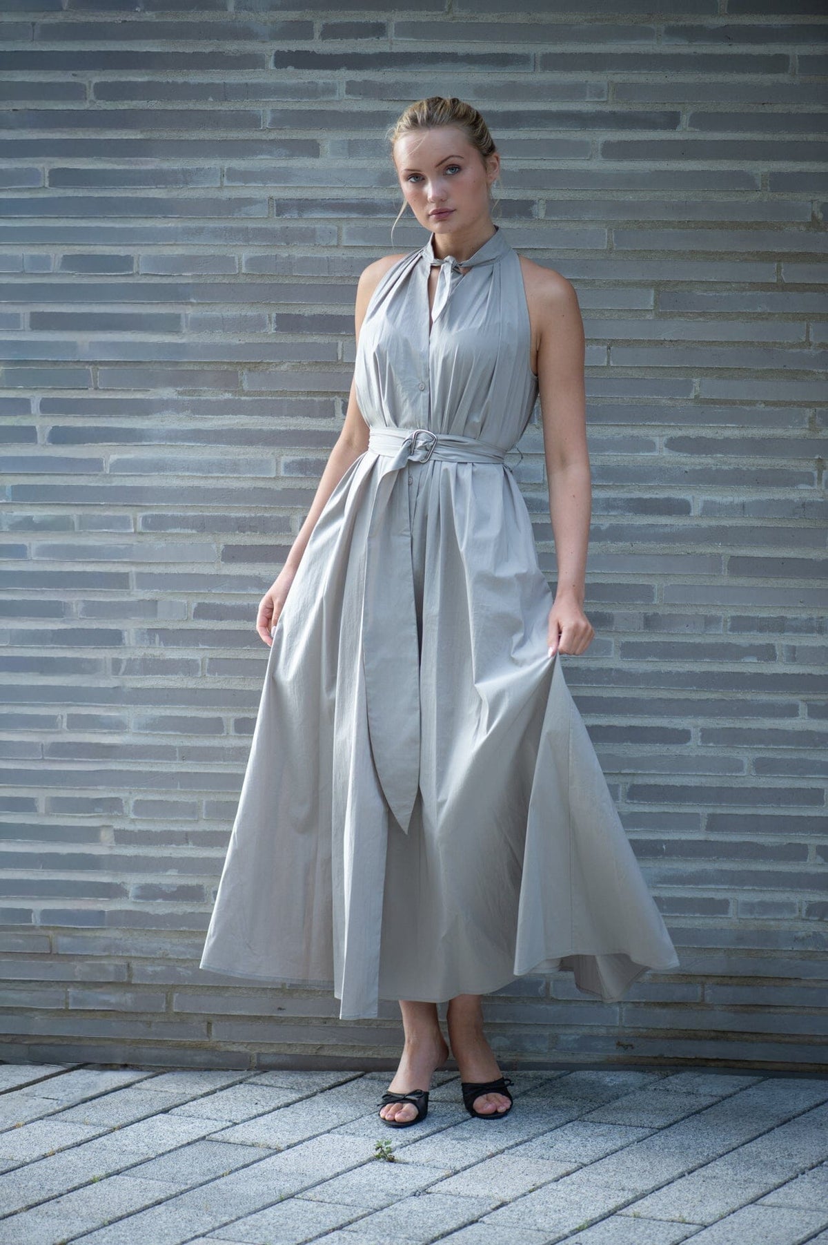 Isabelle Blanche SLEEVELESS LONG DRESS TAUPE Kjole