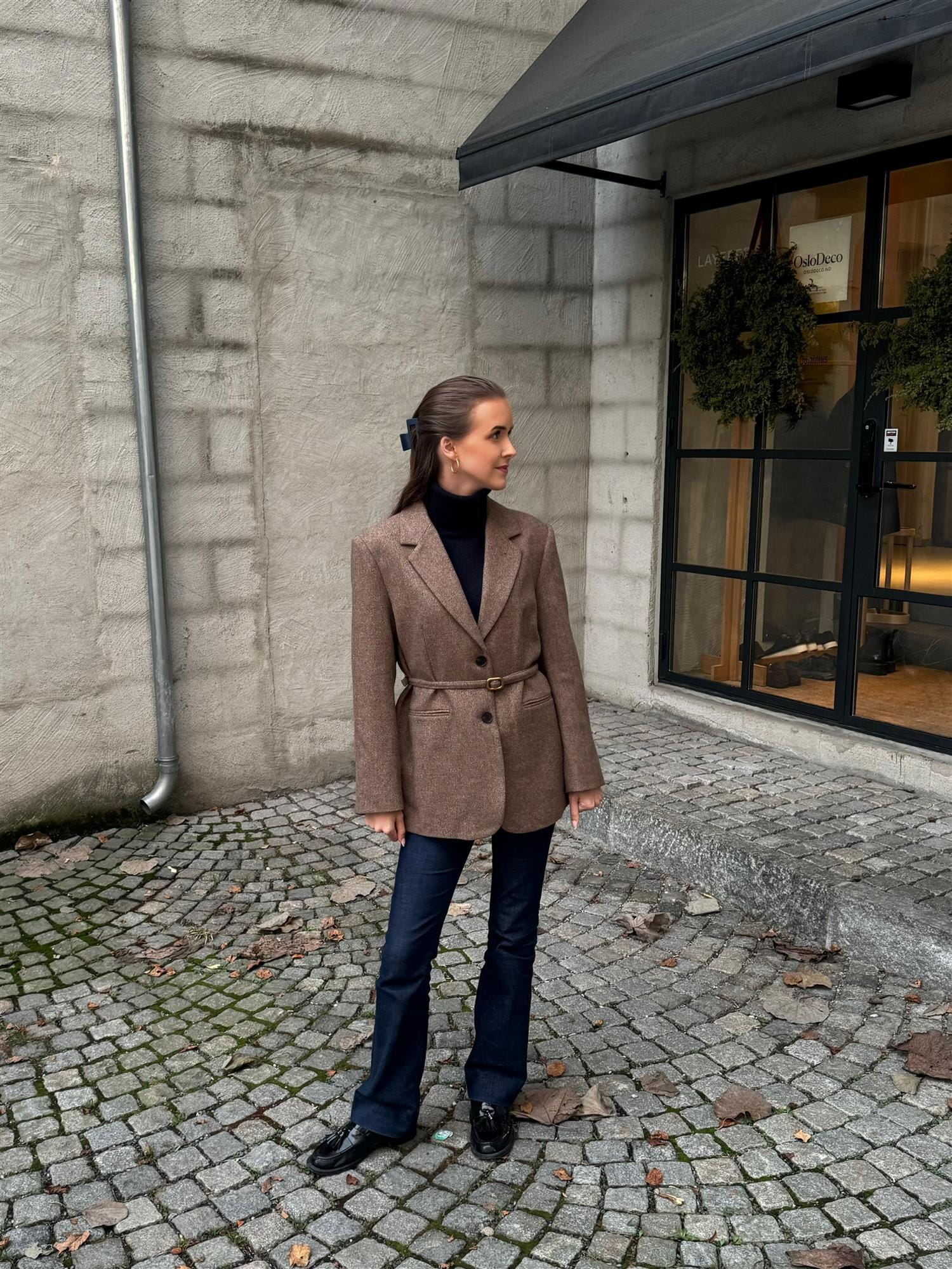 Isabelle Blanche Wool Jacket Wood Smoke Ytterplagg