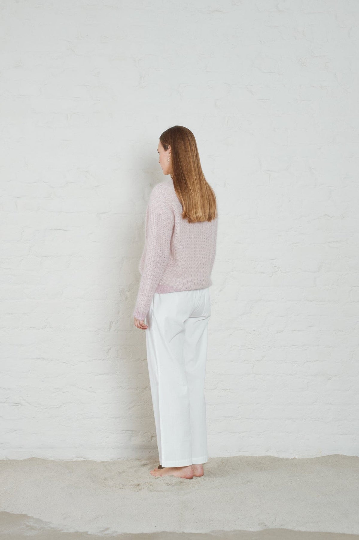 ArnieSays: Lane Brioche Lt Pink/Ecru Genser