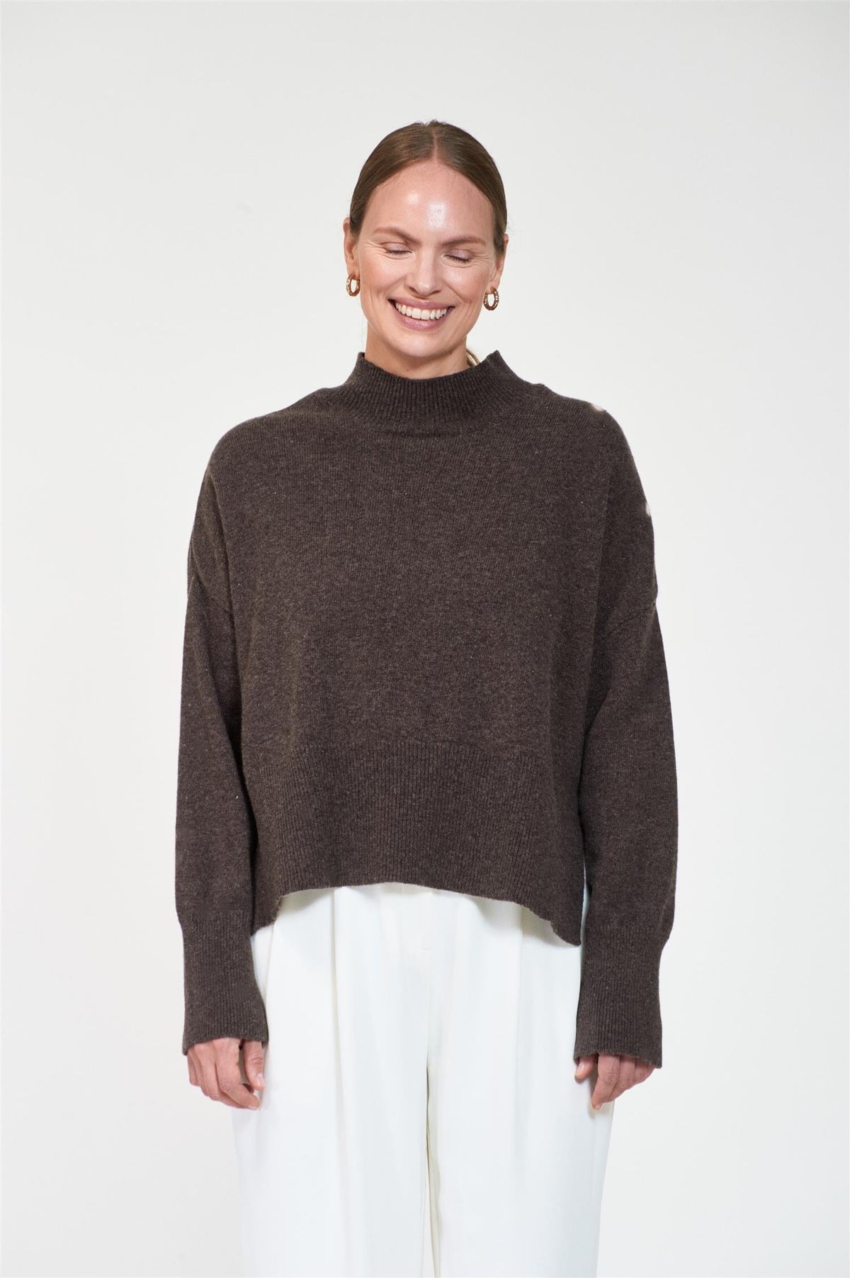 ArnieSays: Mandy Dk Brown Melange Genser