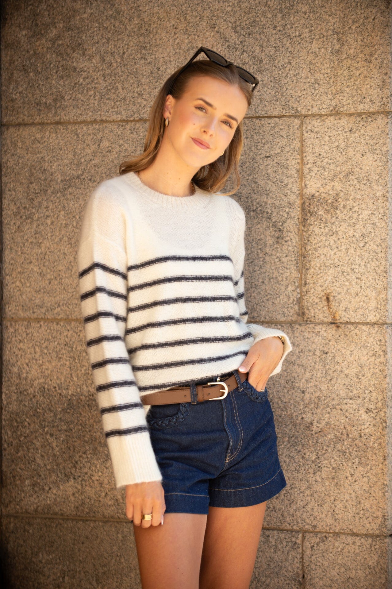 ArnieSays: Eleonora Offwhite Stripe Genser
