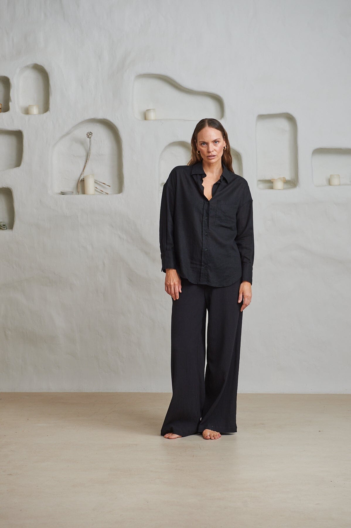 ArnieSays: Allen Linen Viscose Black Skjorte