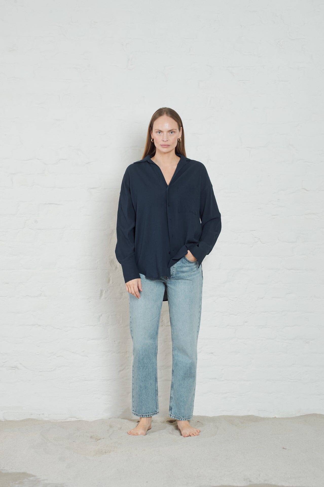 ArnieSays: Rocha Crinkled Dk Navy Skjorte