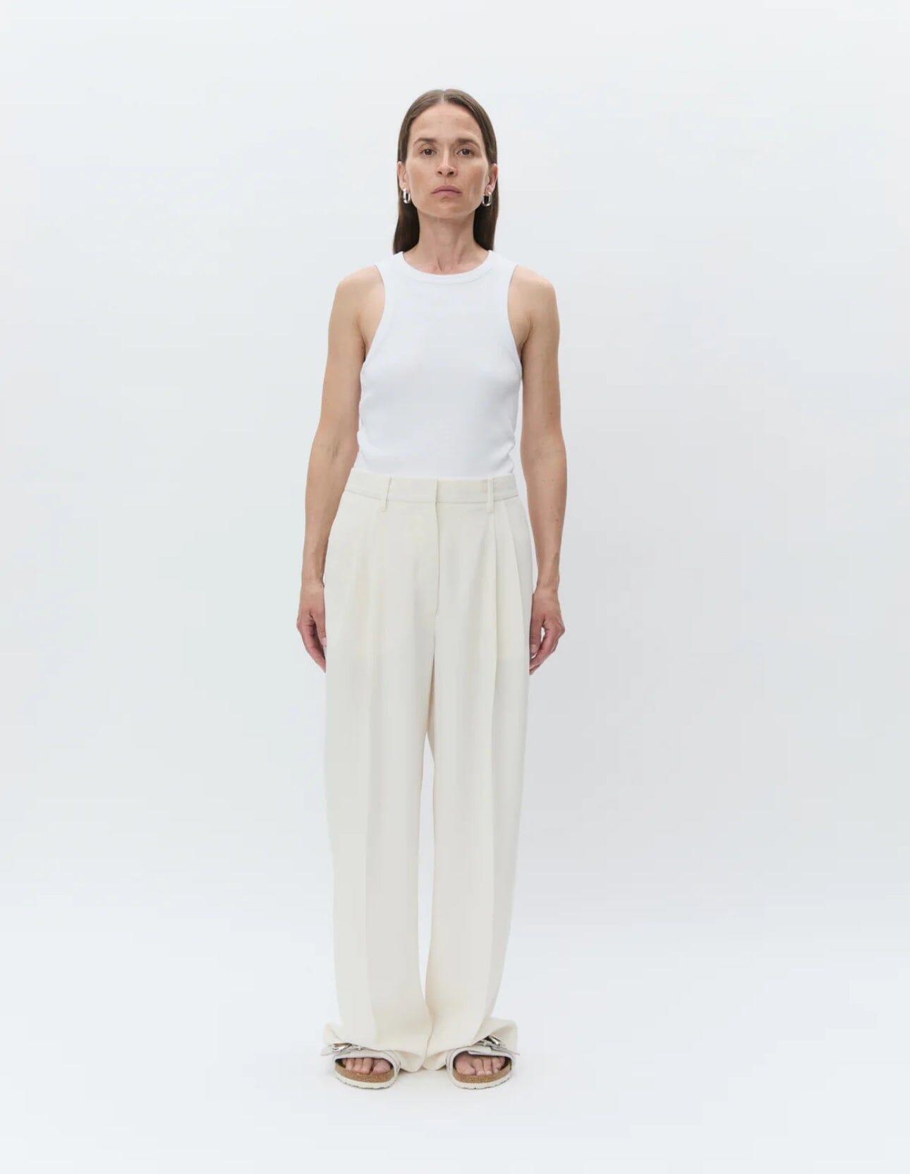 DAY Birger ét Mikkelsen Enzo - Classic Gabardine Ivory Shade Bukse