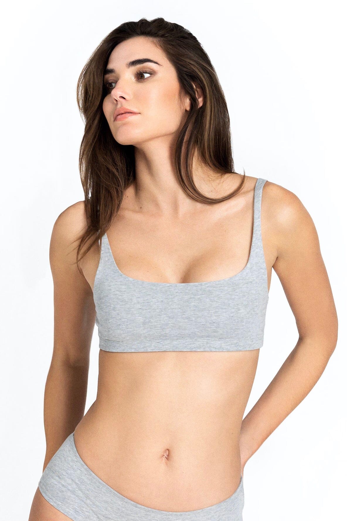 Bread and Boxers Ws Soft Bra Grey Melange Undertøy